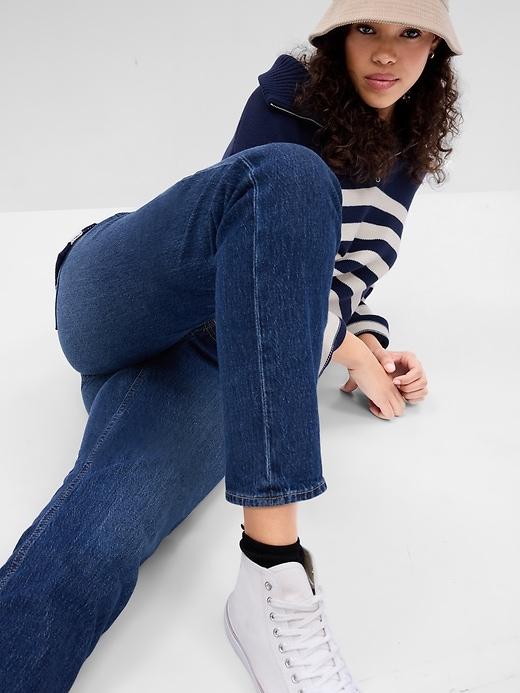 High Rise Cheeky Straight Jeans Product Image