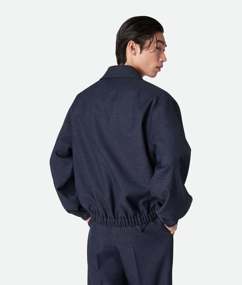 Men's Melange Wool Blouson in Dark indigo Product Image