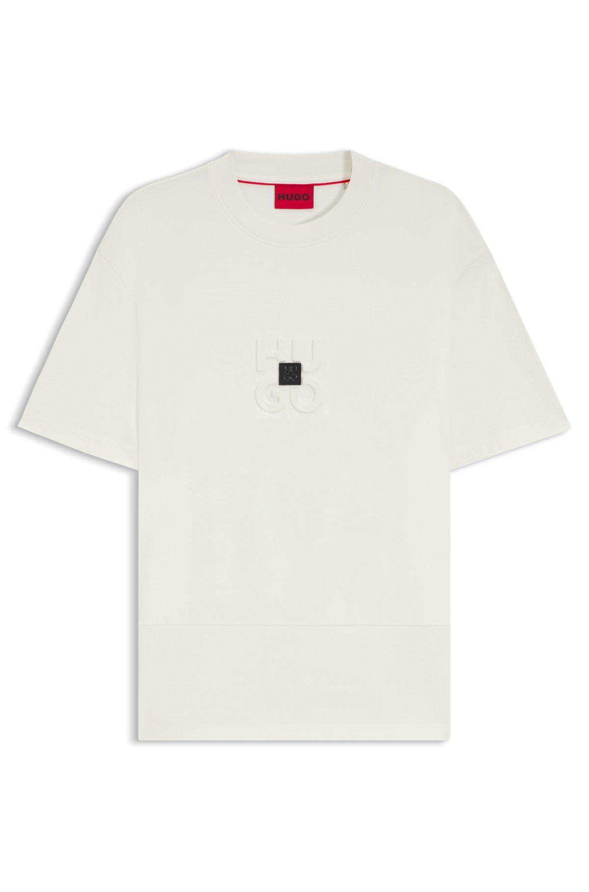 Stacked-logo T-shirt in interlock cotton Product Image