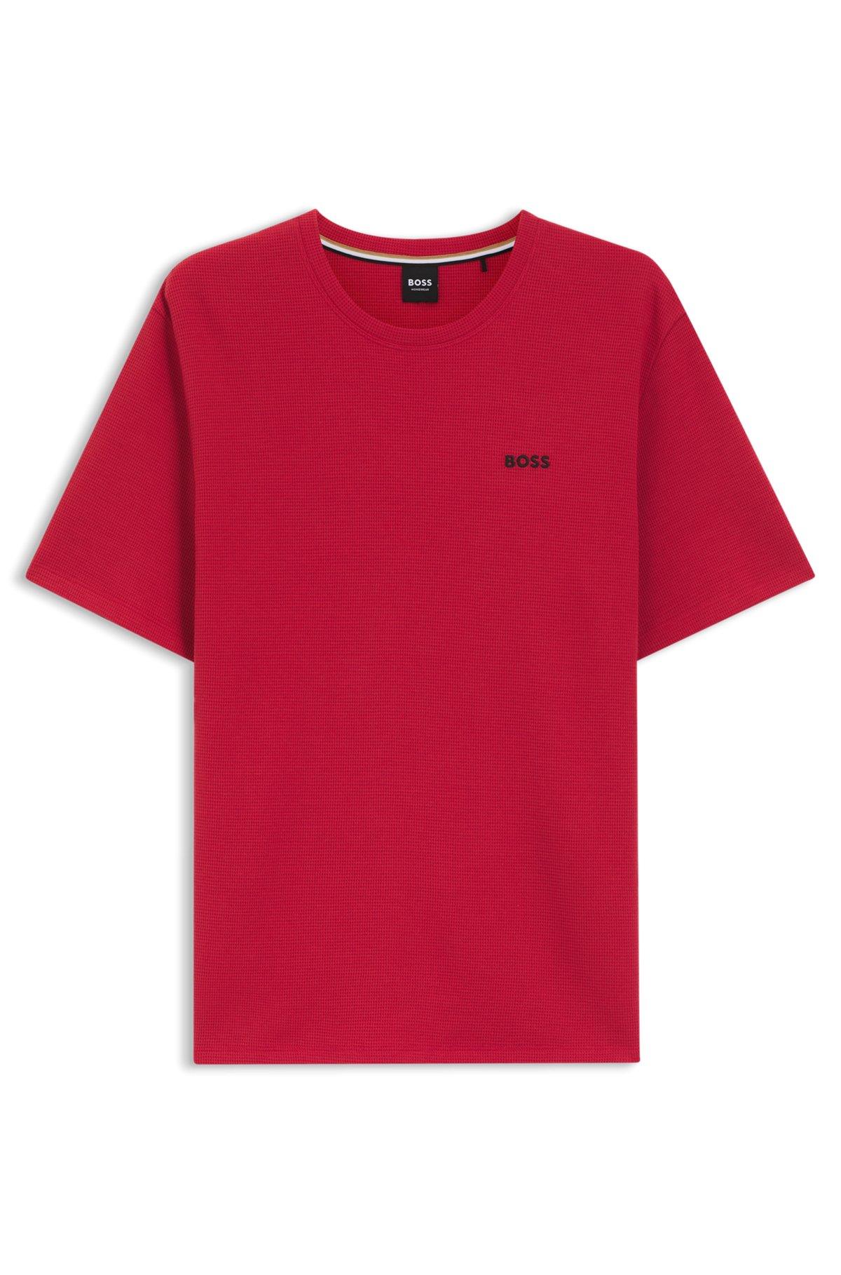 Cotton-blend pajama T-shirt with embroidered logo Product Image