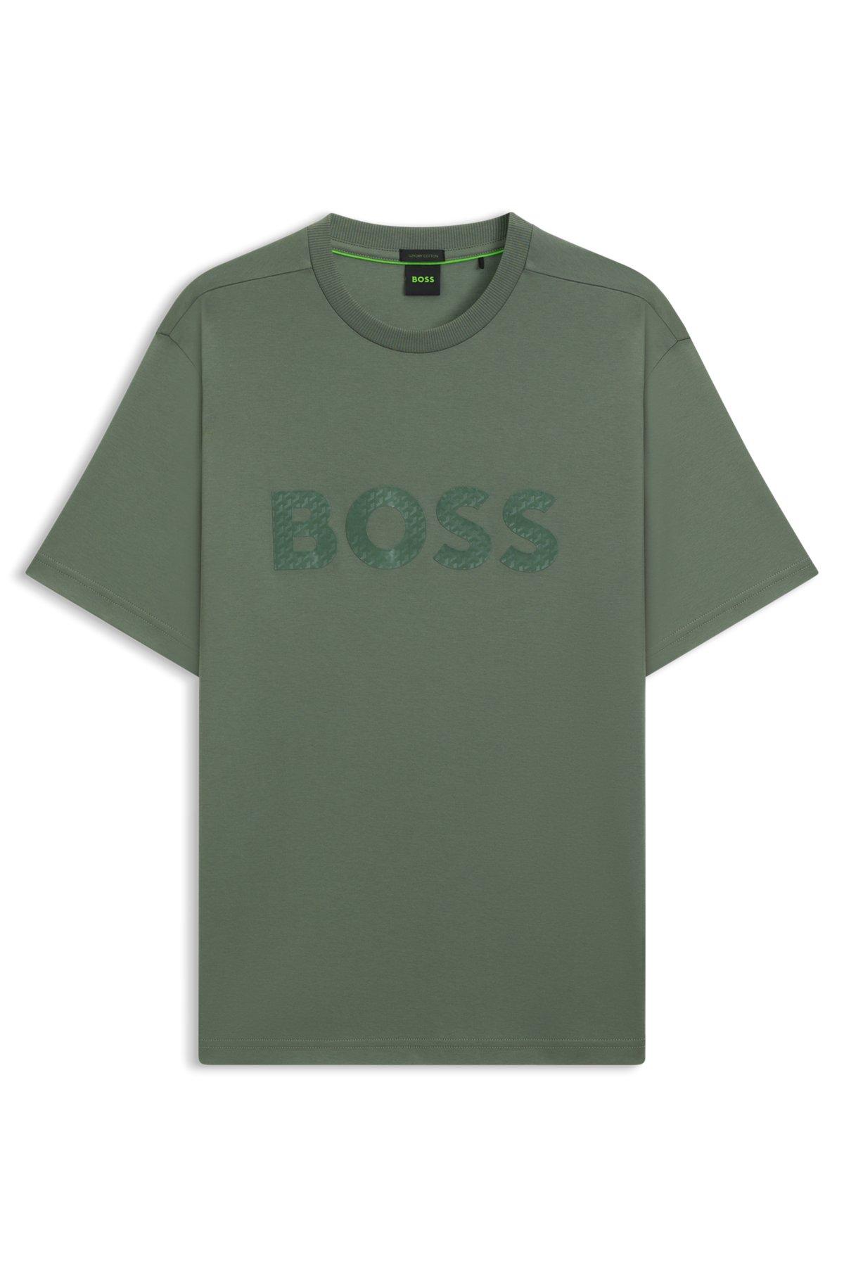 Structured-logo T-shirt in cotton jersey Product Image