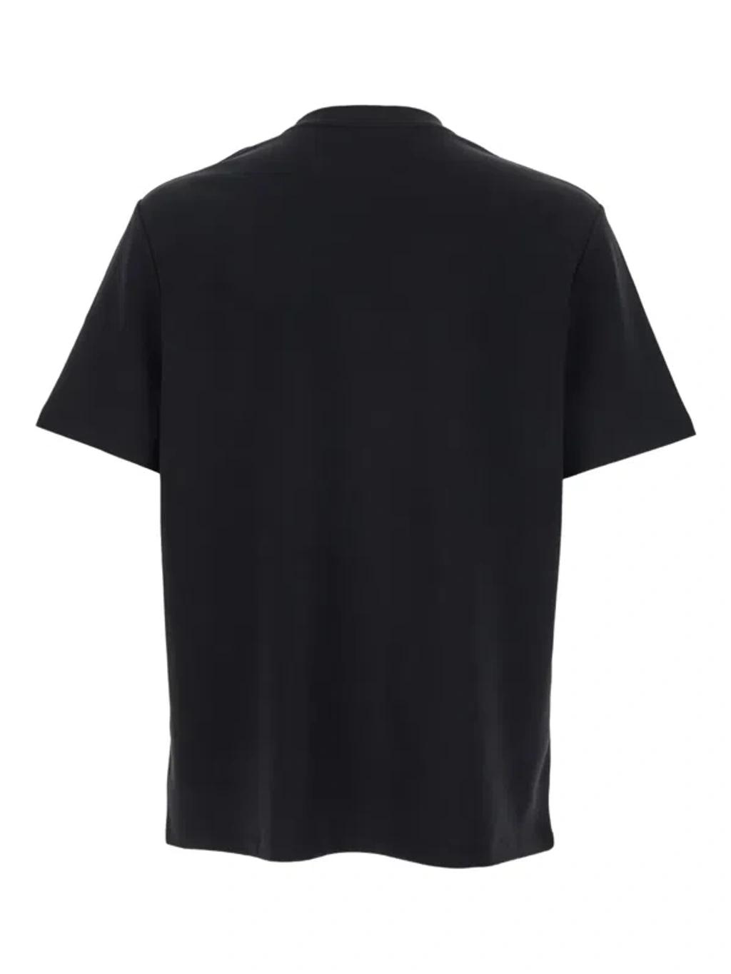 BALMAIN Logo-embroidered Crew-neck T-shirt In Black Product Image