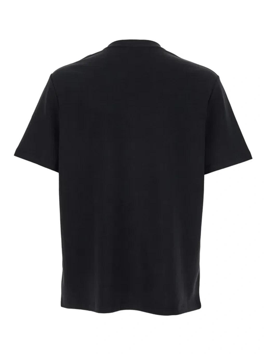 BALMAIN Logo-embroidered Crew-neck T-shirt In Black Product Image