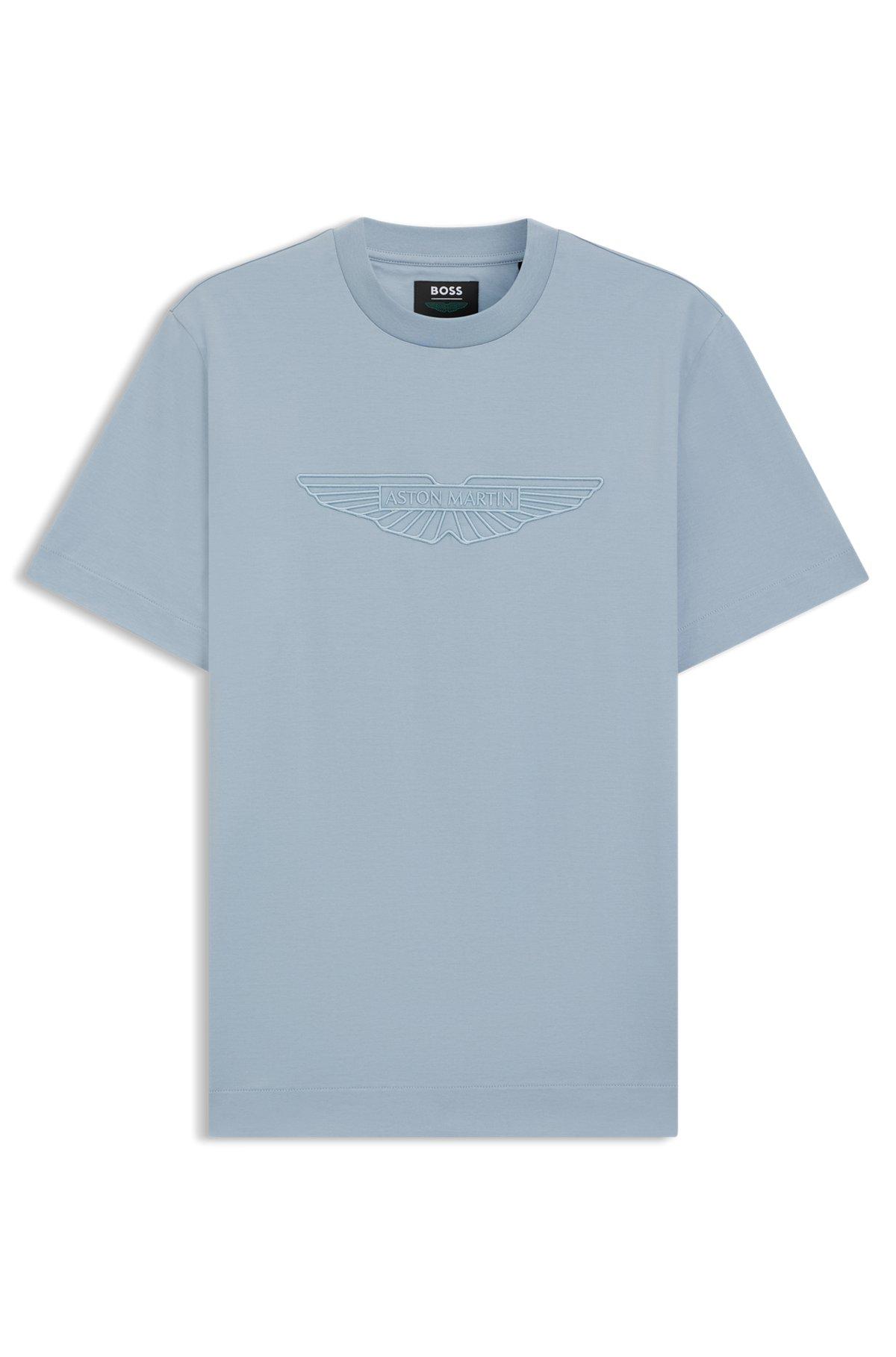 BOSS x ASTON MARTIN mercerized-cotton T-shirt with wing detail Product Image
