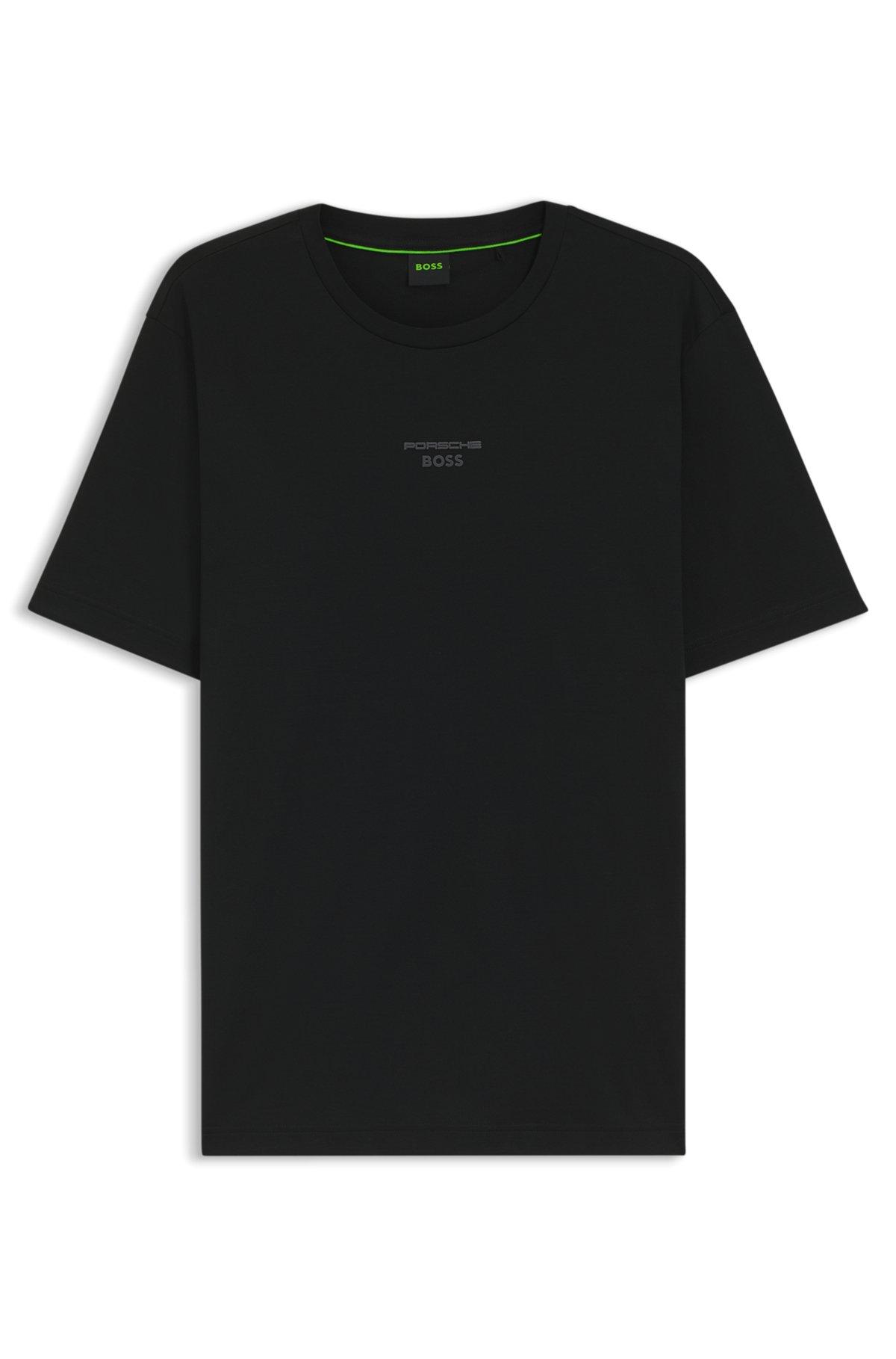 Porsche x BOSS mercerized-cotton T-shirt with rear graphics Product Image