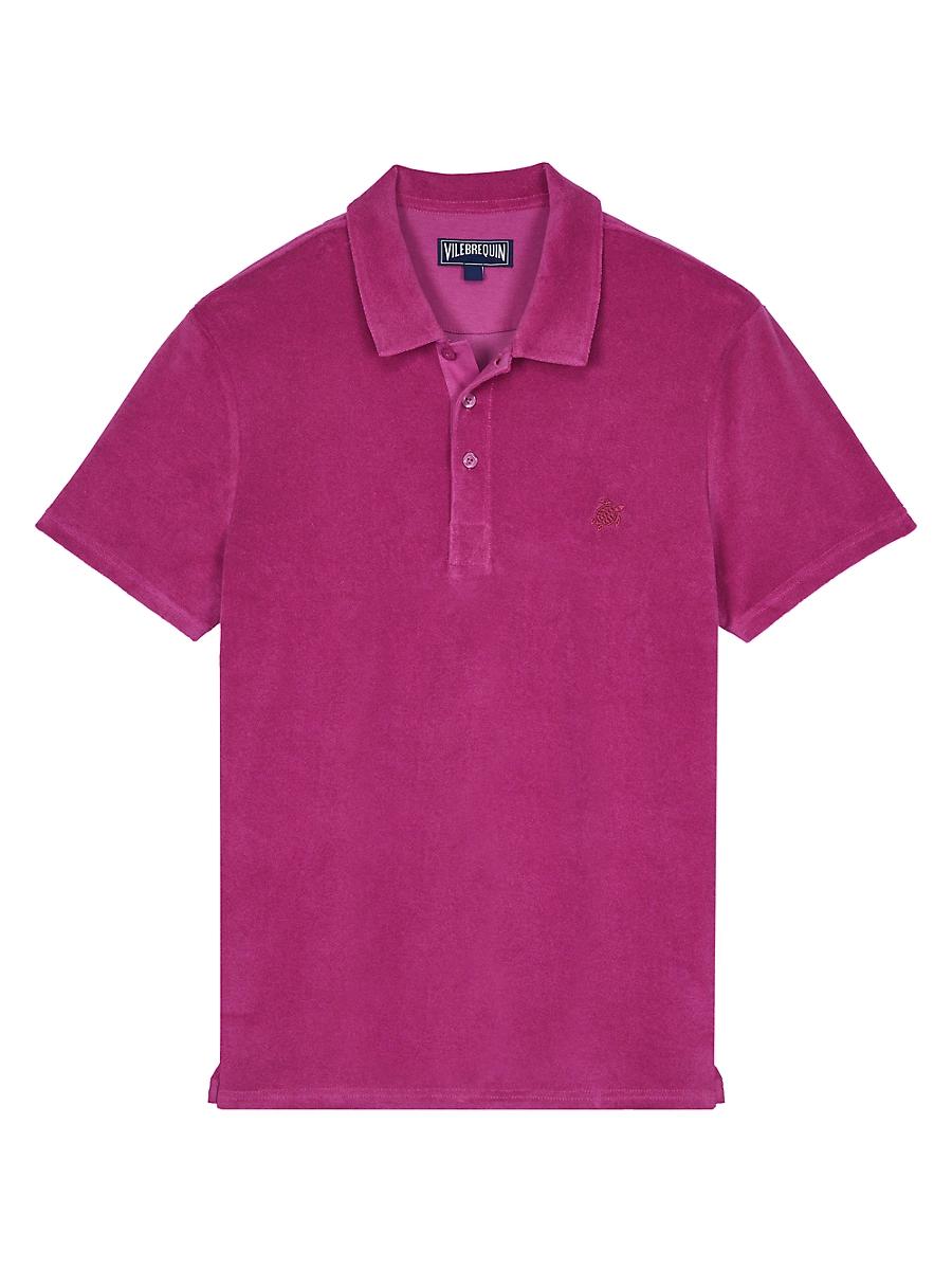 Mens Organic Terry Polo Shirt Product Image
