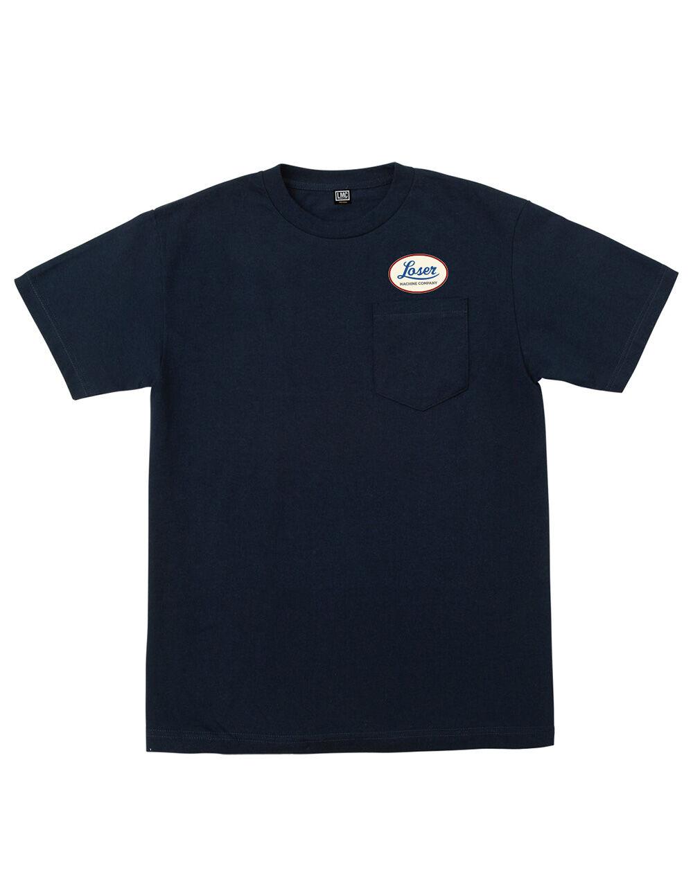 LOSER MACHINE Oil Lines Mens Pocket Tee - NAVY Product Image