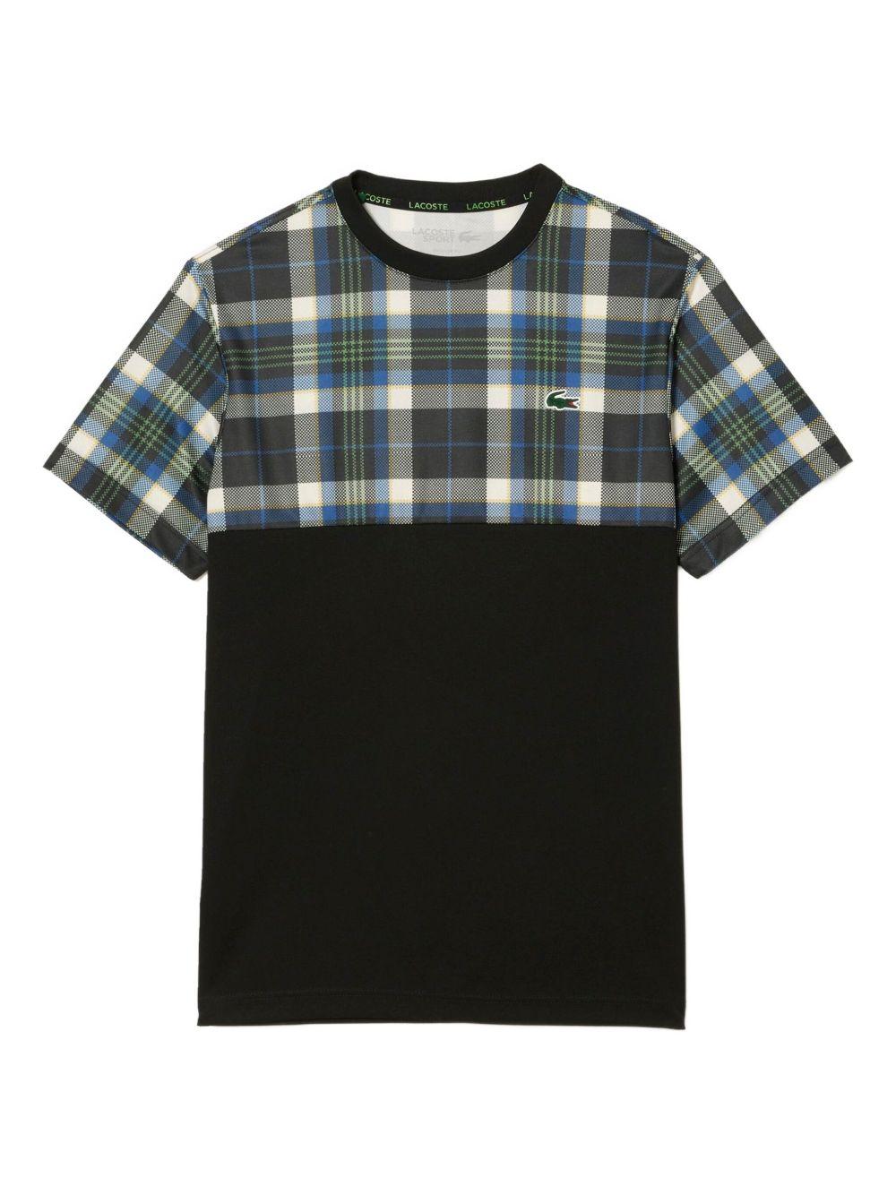 plaid-panel T-shirt Product Image
