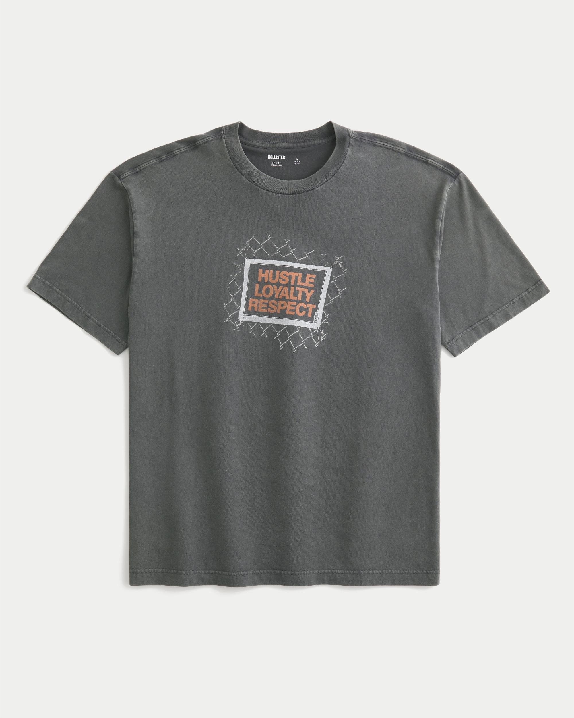 Boxy John Cena Hustle Loyalty Respect Graphic Tee Product Image
