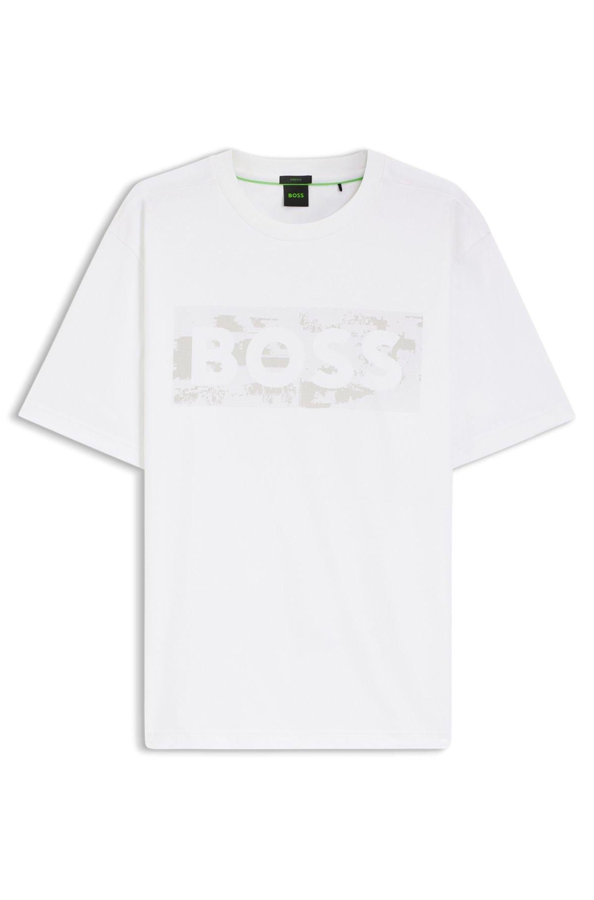 Logo-artwork T-shirt in stretch cotton Product Image