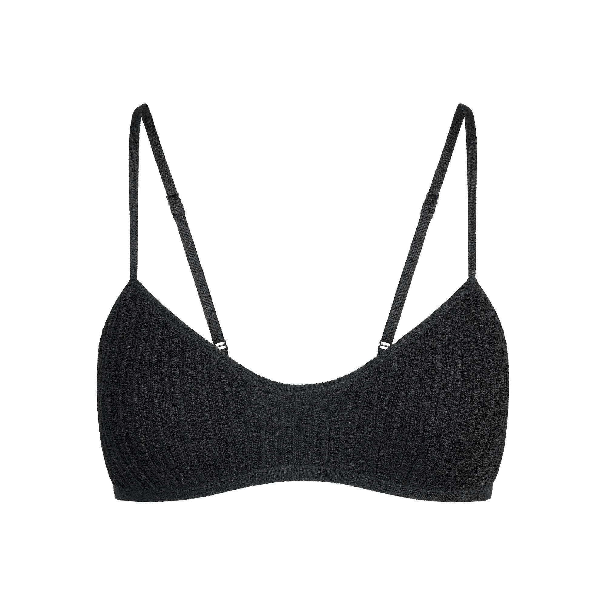 SHEER KNIT BRALETTE | ONYX Product Image