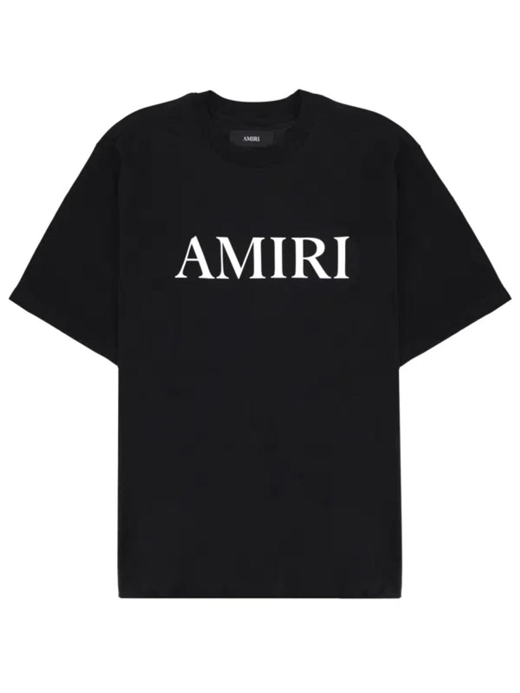 AMIRI Cotton T-shirt With Logo Print In Black Product Image