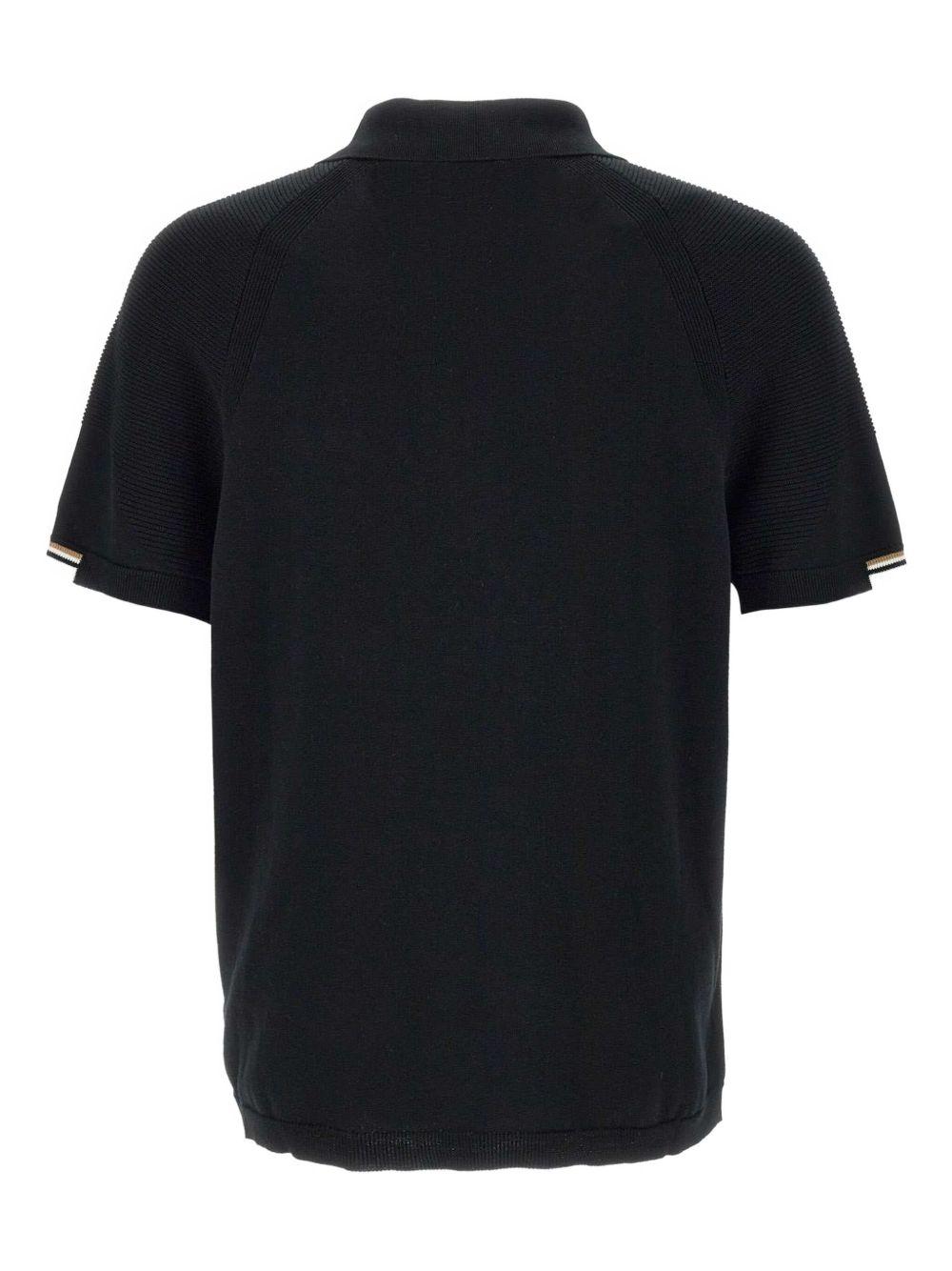 zip-neck polo shirt Product Image