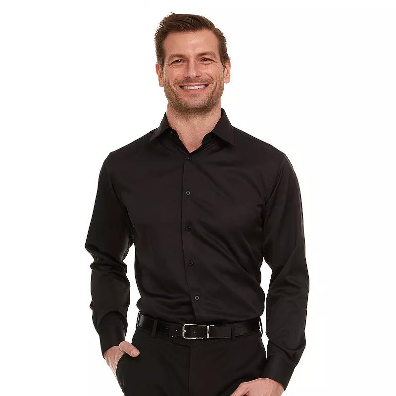 Men's Geoffrey Beene Slim-Fit Sateen Stretch Dress Shirt,  Product Image