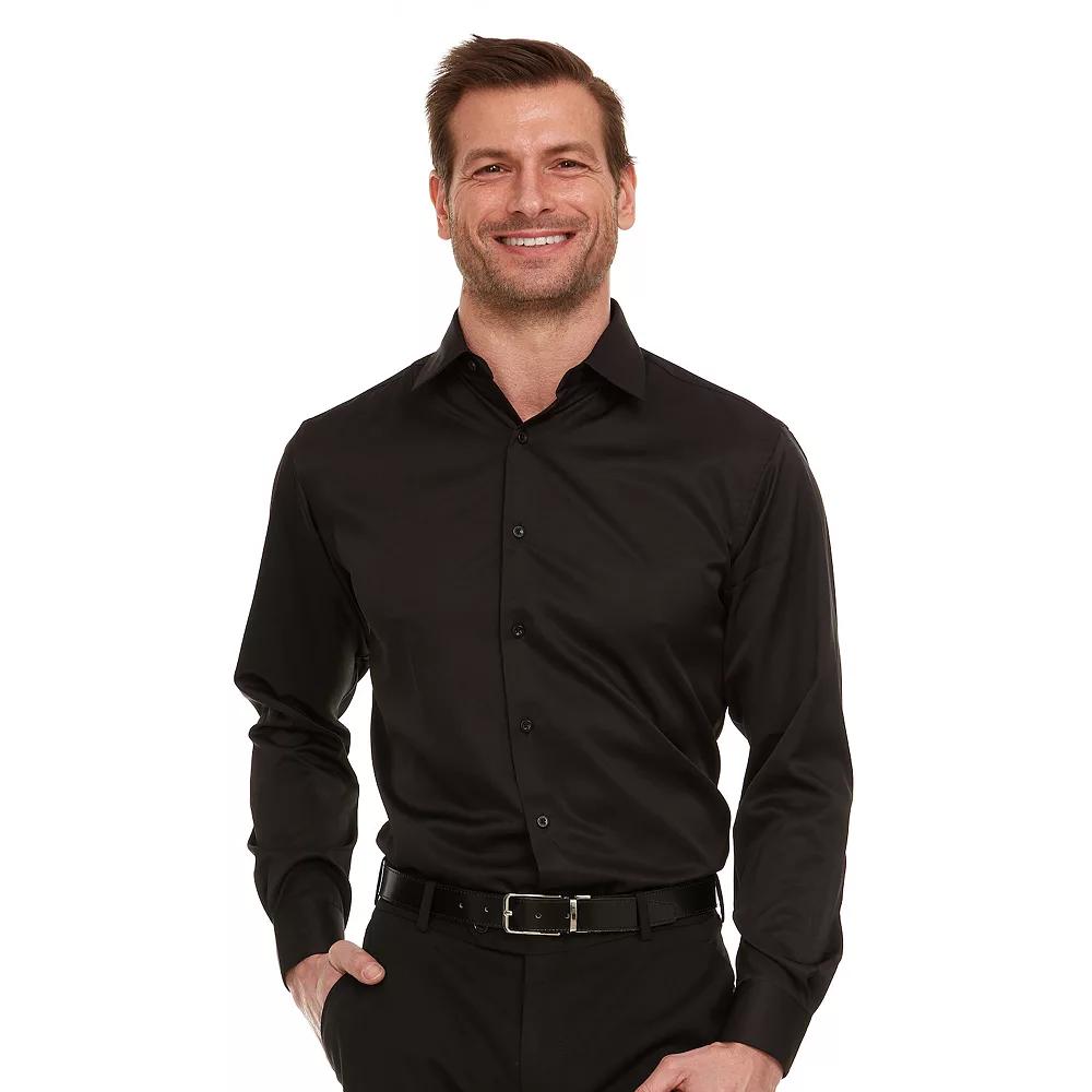 Men's Geoffrey Beene Slim-Fit Sateen Stretch Dress Shirt,  Product Image