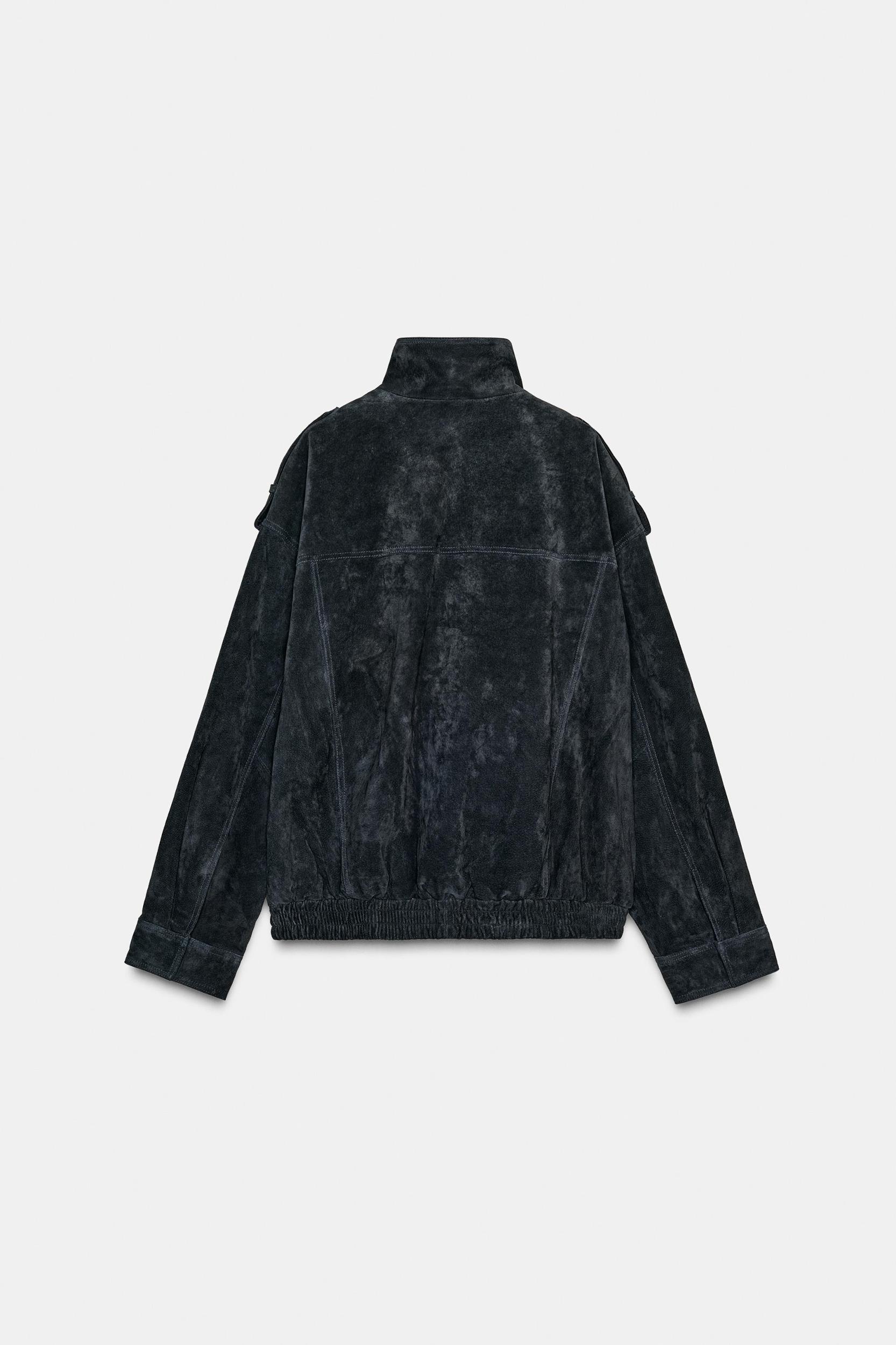 100% SUEDE LEATHER JACKET WITH POCKETS Product Image