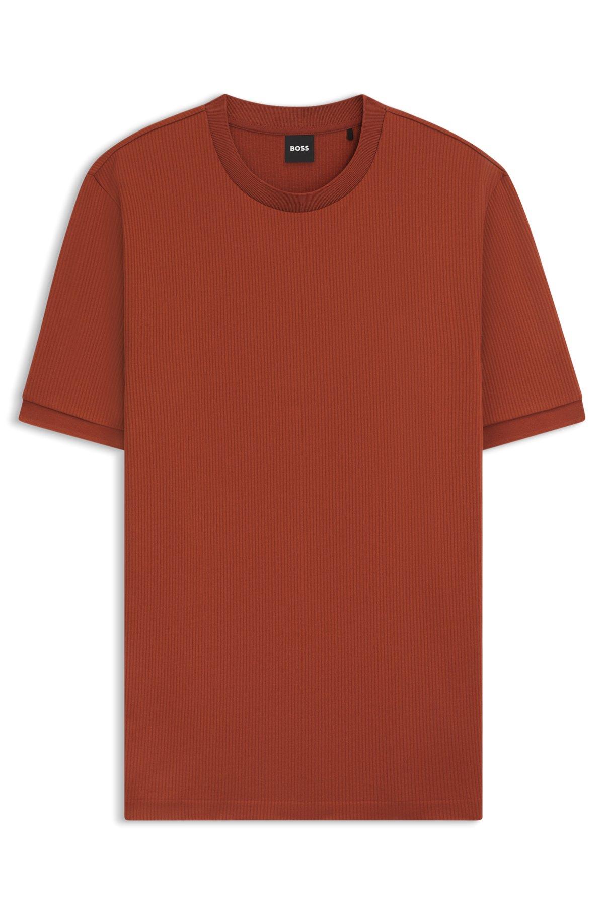 Regular-fit T-shirt in seersucker fabric Product Image