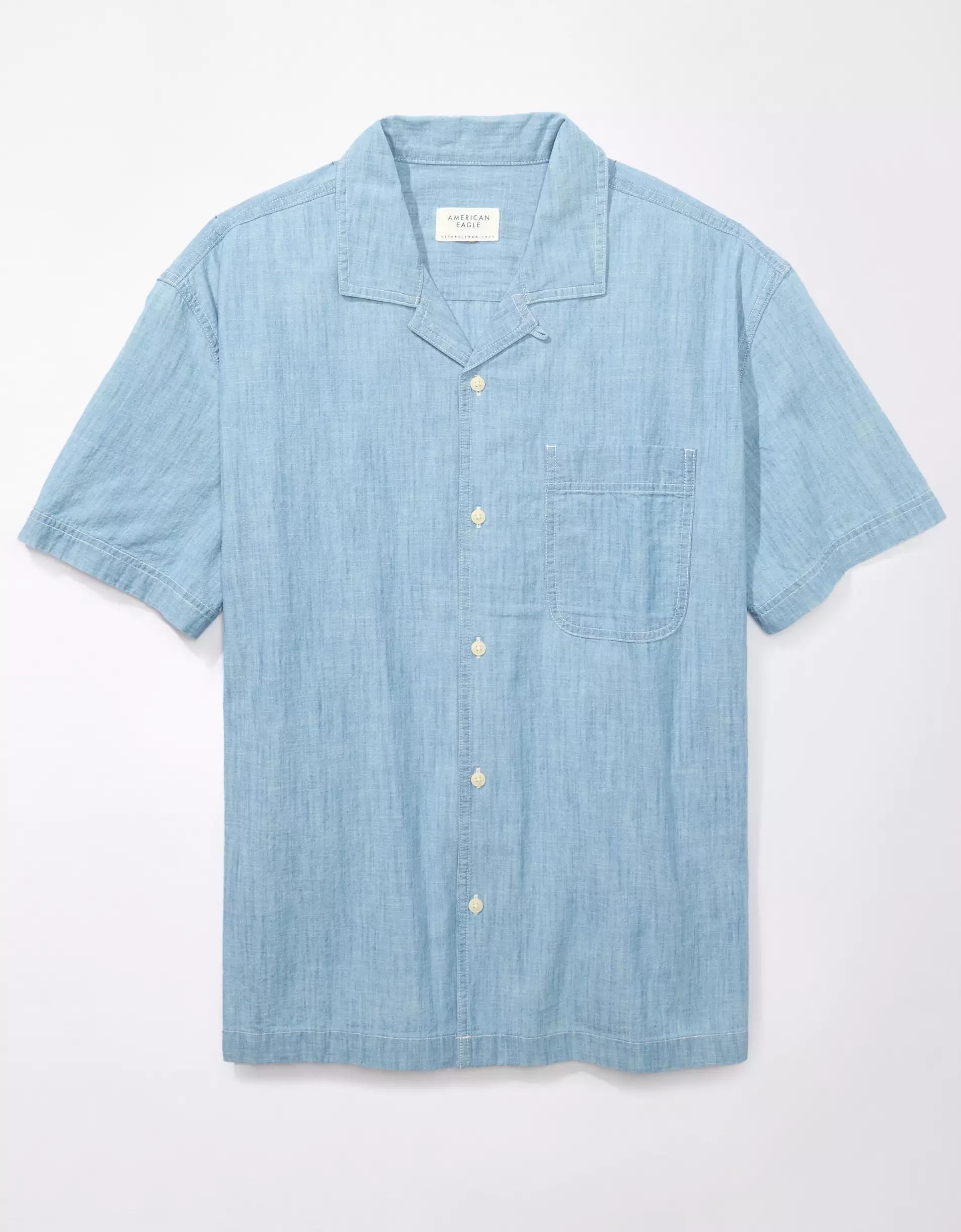 AE Poolside Chambray Button-Up Shirt Product Image