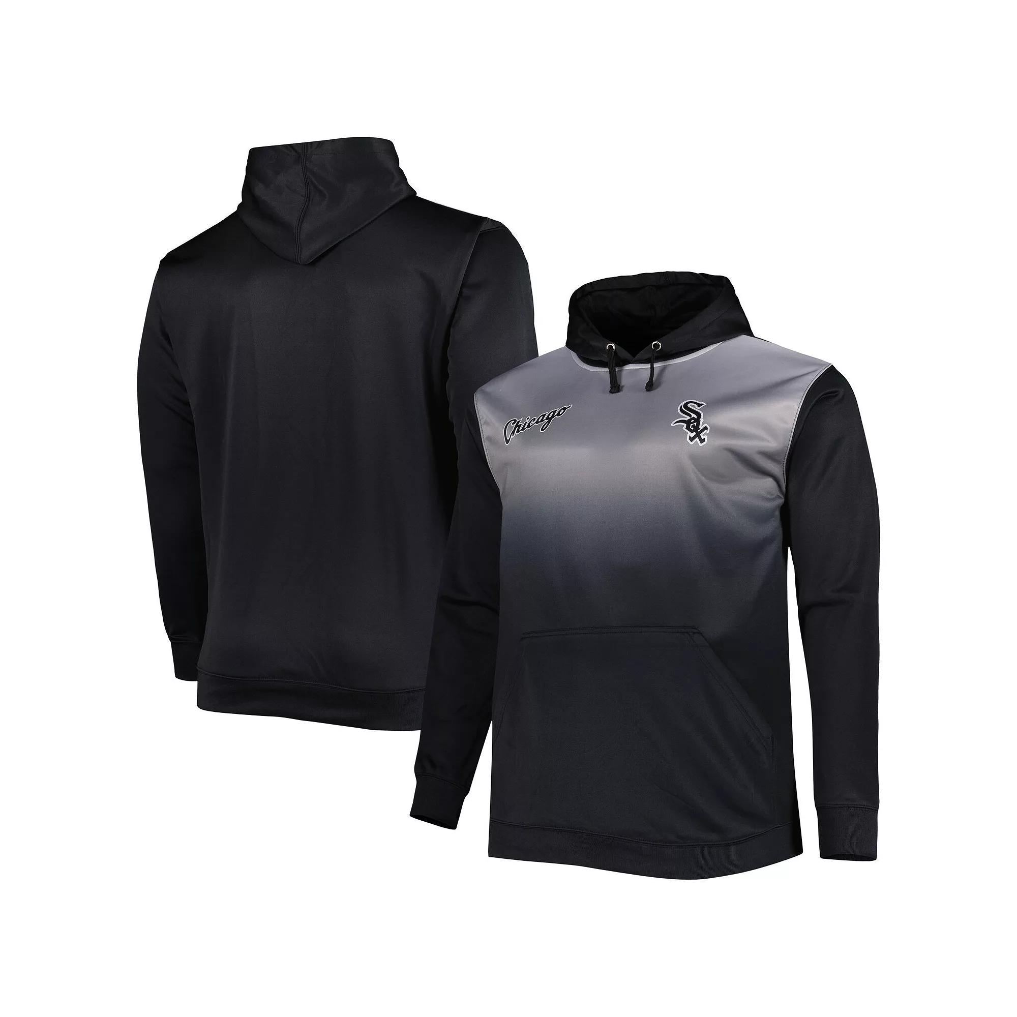 Men's Black Chicago White Sox Fade Sublimated Fleece Pullover Hoodie, Size: 2XLT Product Image