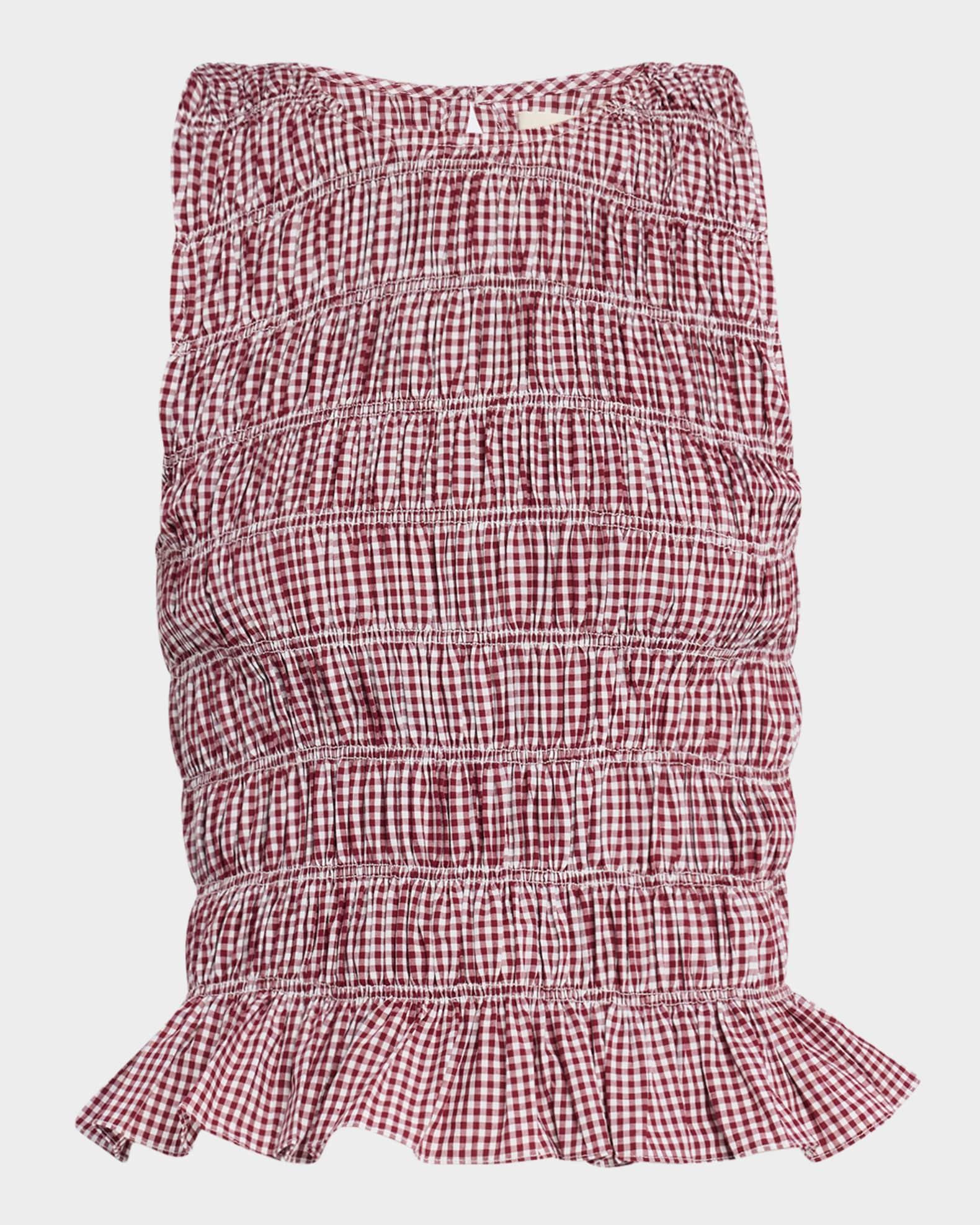 Heidi Gingham Smocked Top Product Image