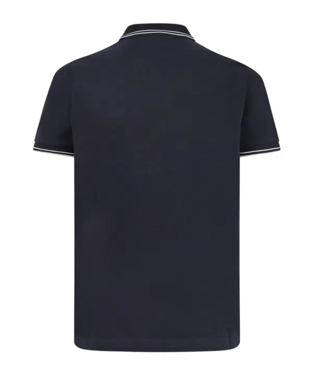 STONE ISLAND Mens Black Brand-patch Regular-fit Stretch-cotton Polo Shirt Xl Product Image
