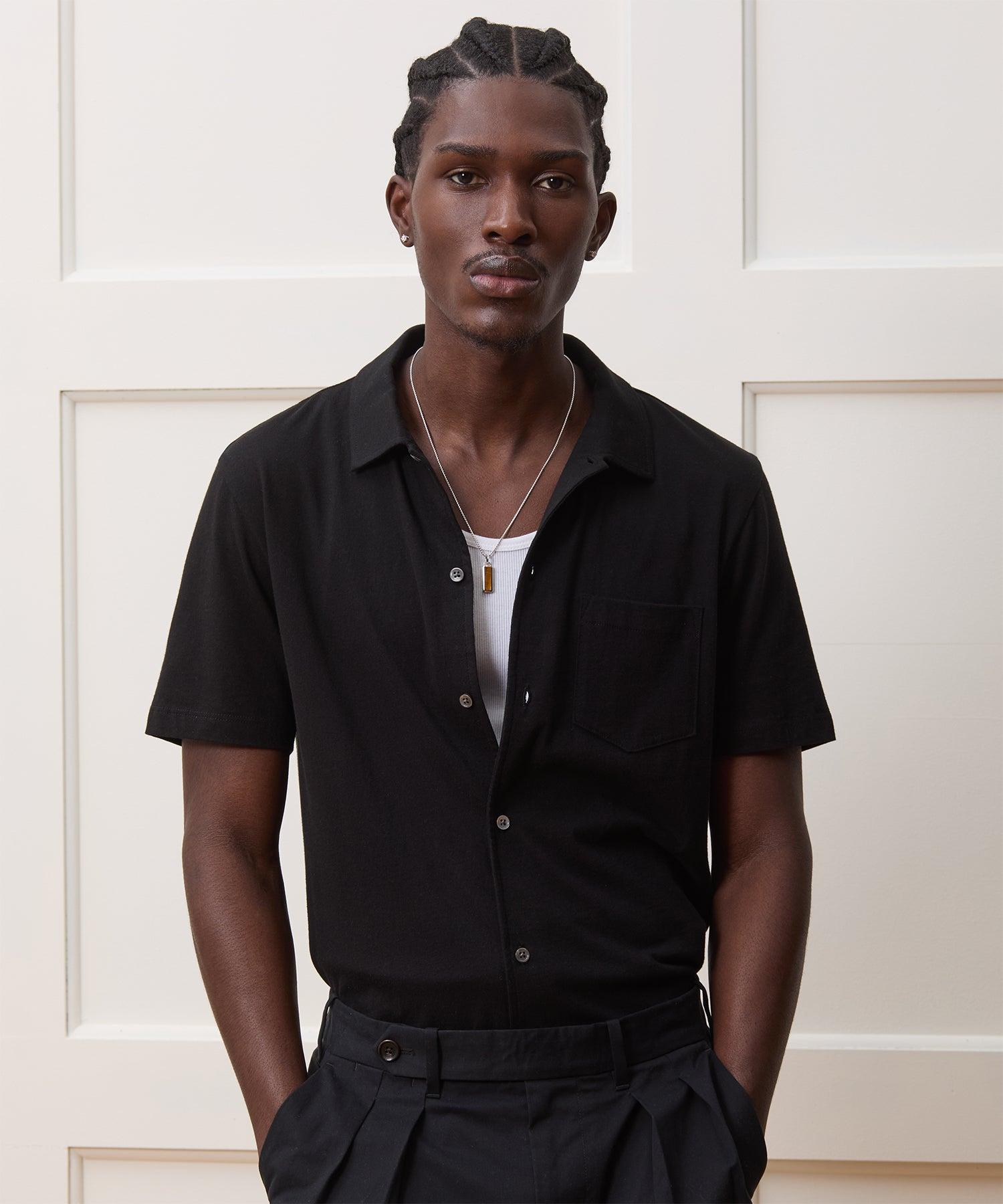 Made in L.A. Jersey Full-Placket Polo Product Image