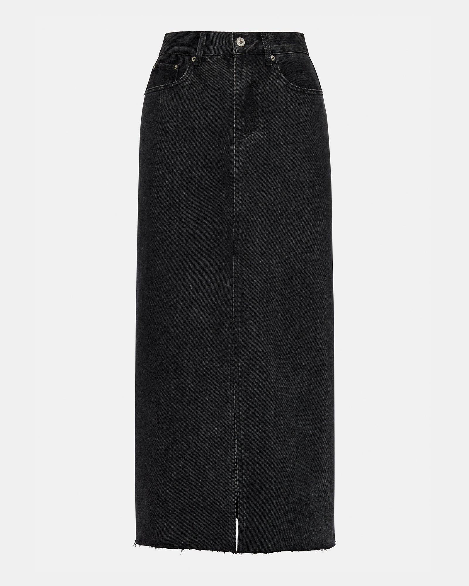 AVANI DENIM SKIRT BLACK Female Product Image
