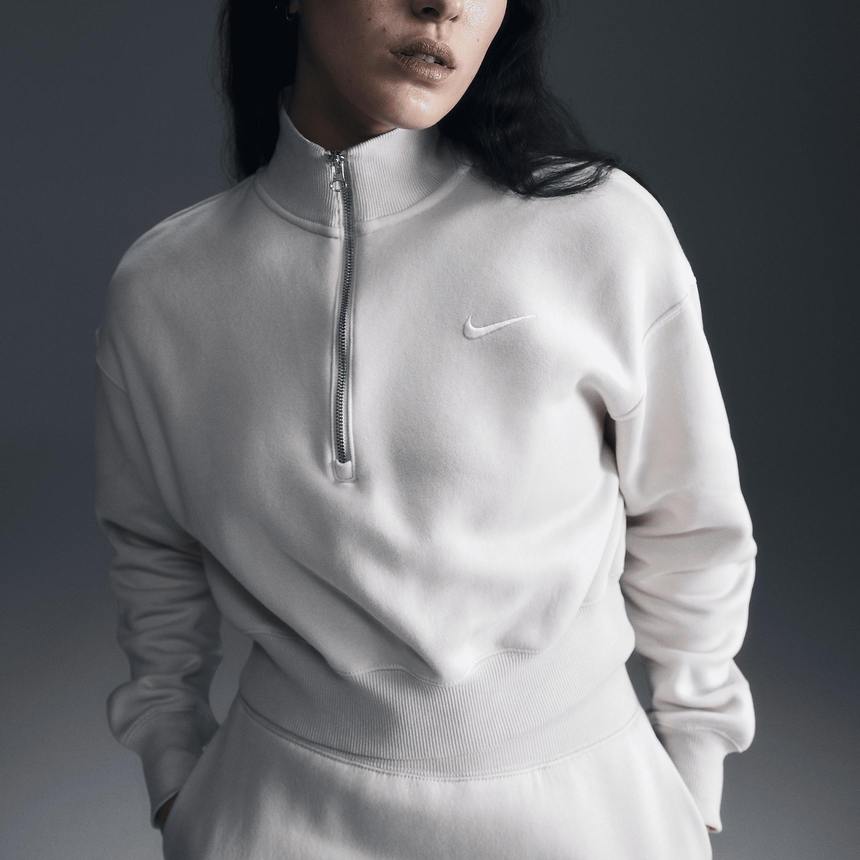 Women's Nike Sportswear Phoenix Fleece 1/4-Zip Cropped Sweatshirt Product Image