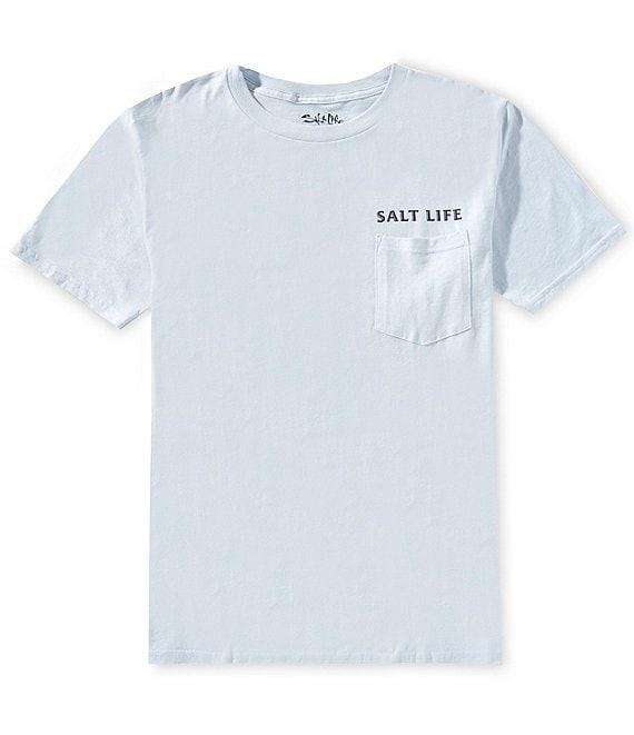 Salt Life Short Sleeve Salty Honor Bones Americana Heathered Graphic T-Shirt Product Image