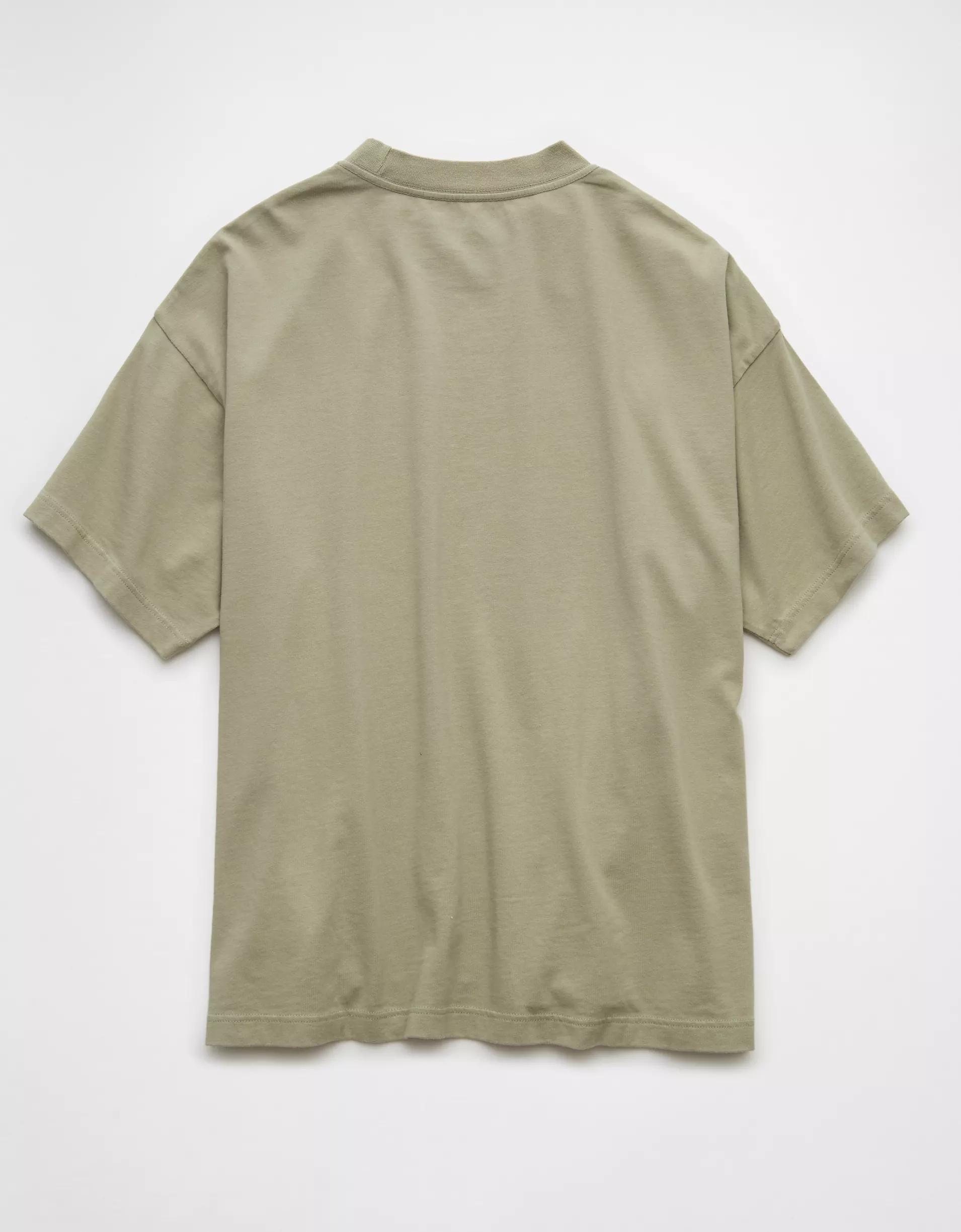 AE Laidback Luxe Heavyweight Oversized Logo Graphic T-Shirt Product Image