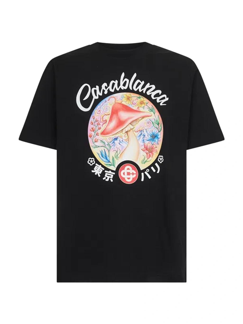 Black Mushroom Emblem T-shirt Product Image