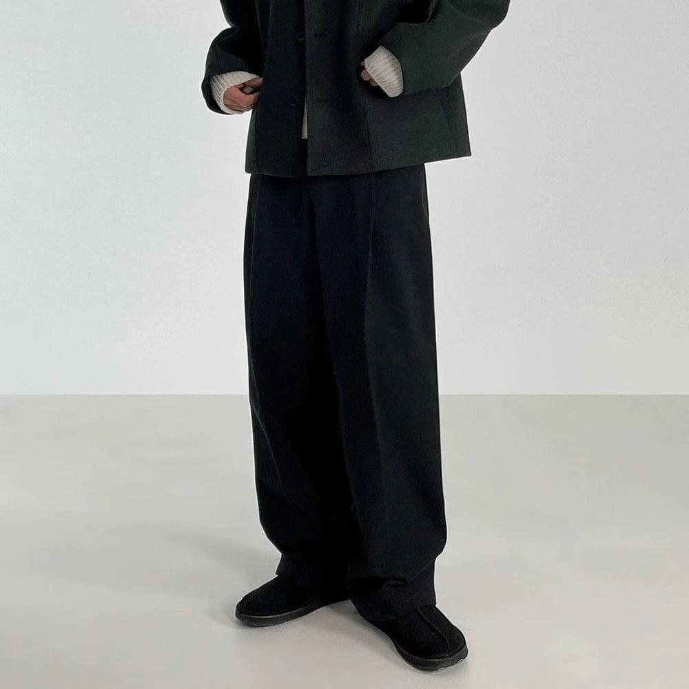 RT No. 18172 PLEATED STRAIGHT PANTS Product Image