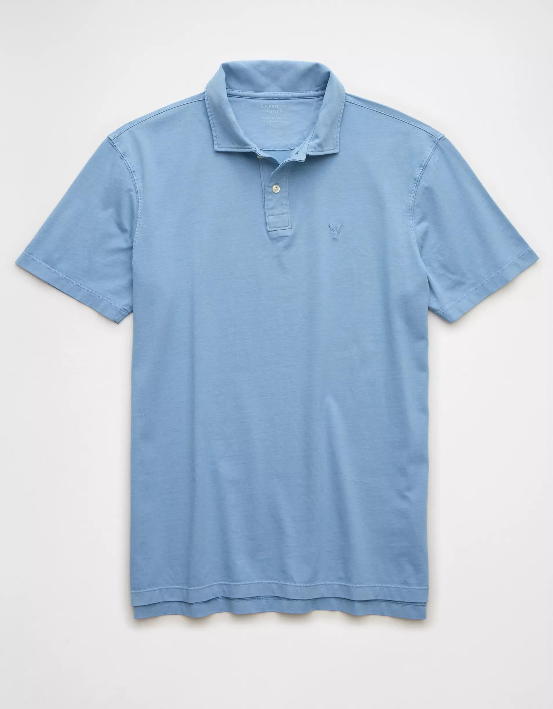 AE Lived-In Jersey Polo Shirt Product Image