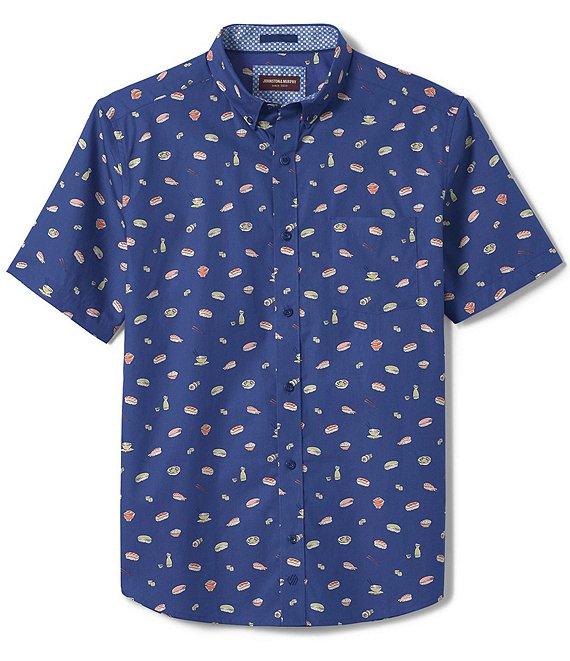 Johnston & Murphy Sushi Print Short Sleeve Woven Shirt Product Image