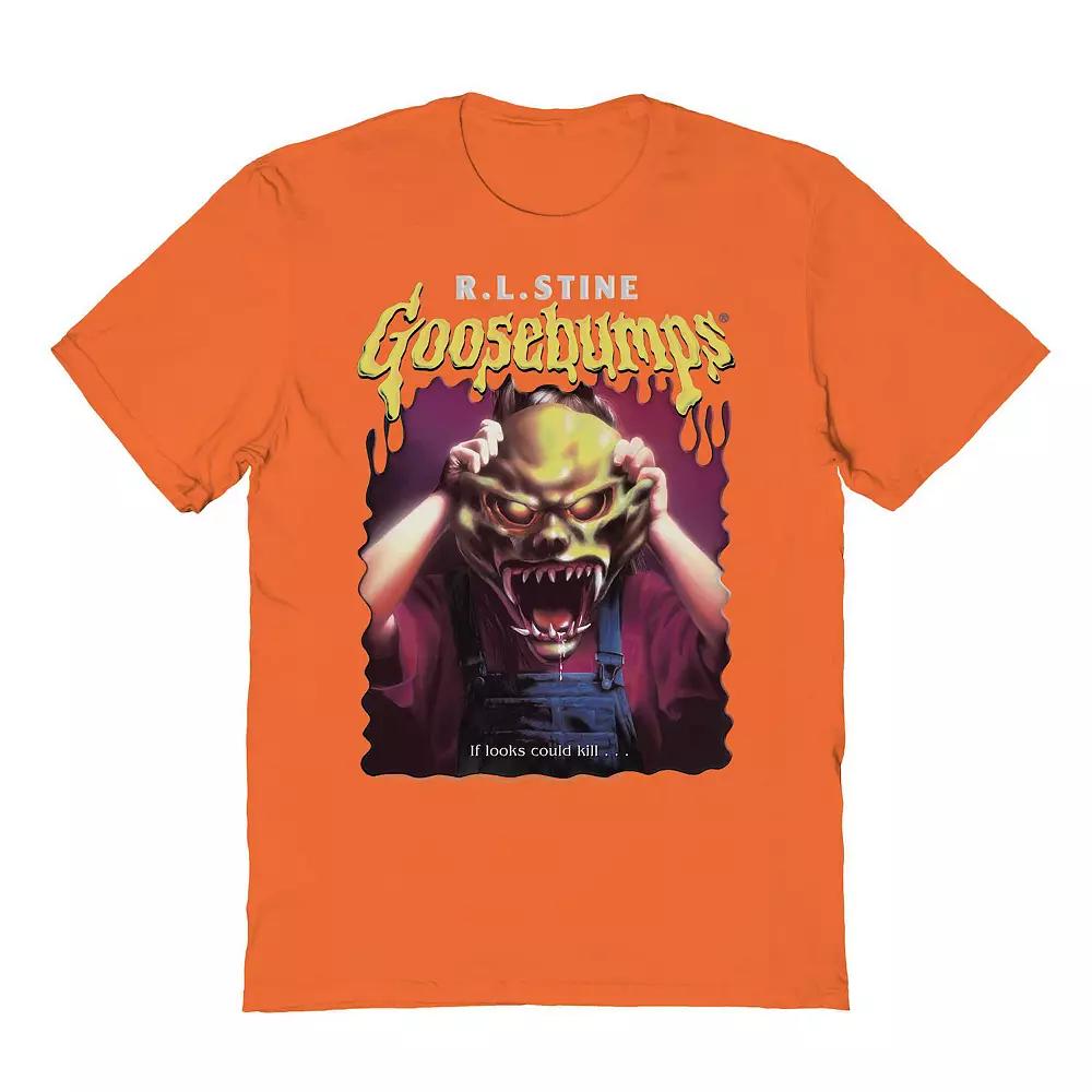 Men's Goosebumps R.L. Stine Haunted Mask Graphic Tee, Size: Large, Orange Product Image