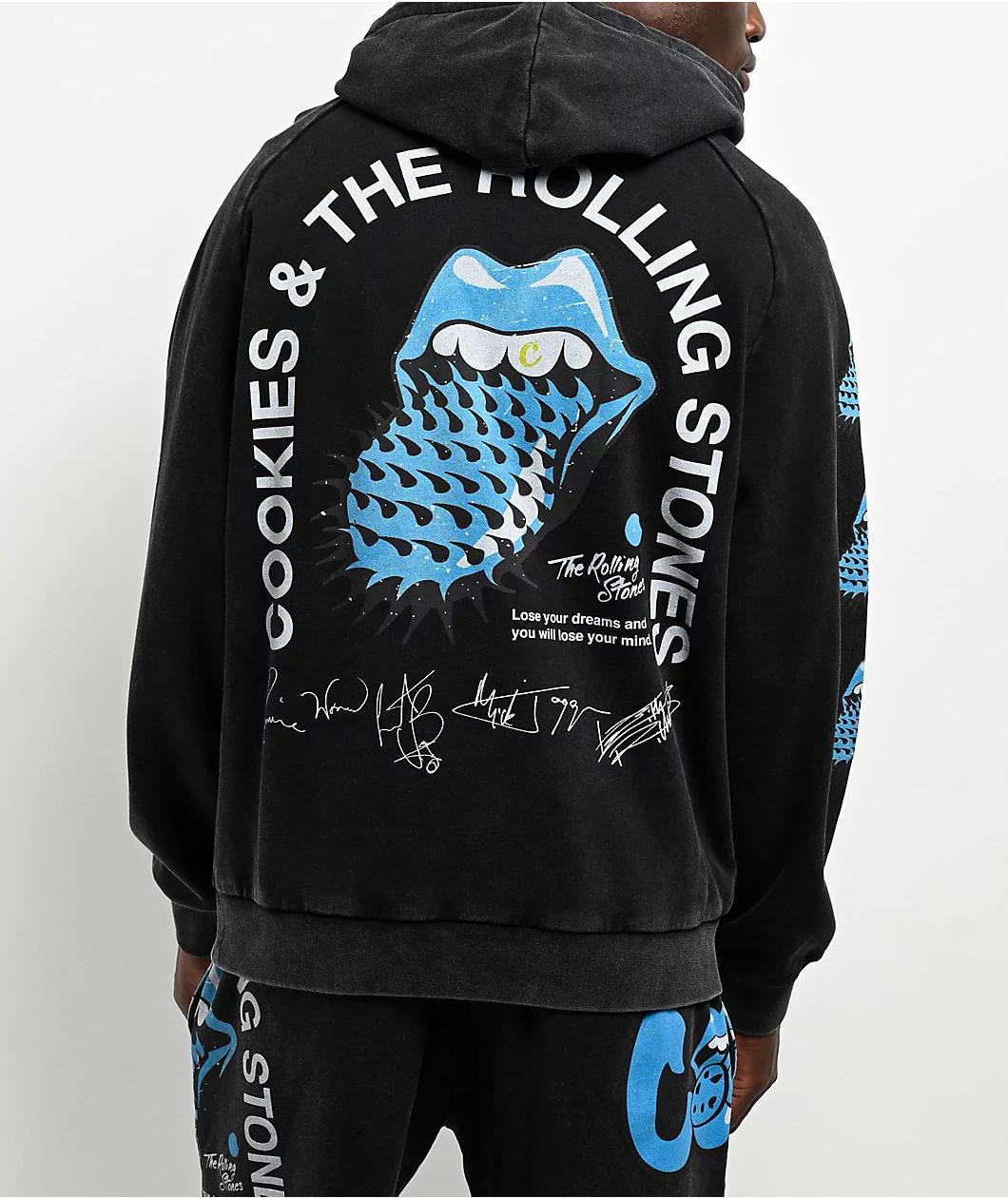 Cookies x The Rolling Stones Arch Black Wash Hoodie Product Image