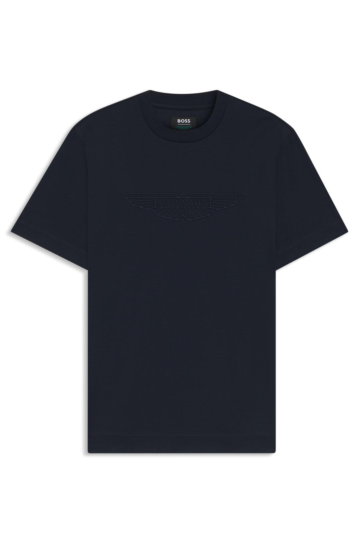 BOSS x ASTON MARTIN mercerized-cotton T-shirt with wing detail Product Image