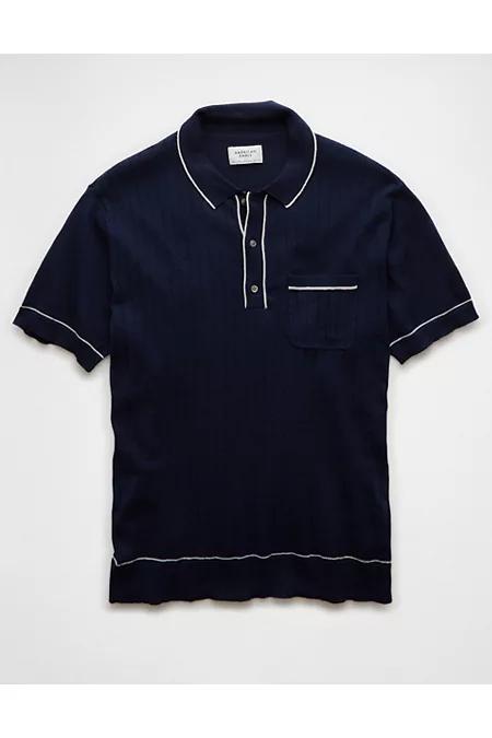 AE Weekend Tipped Sweater Polo Shirt Mens Product Image