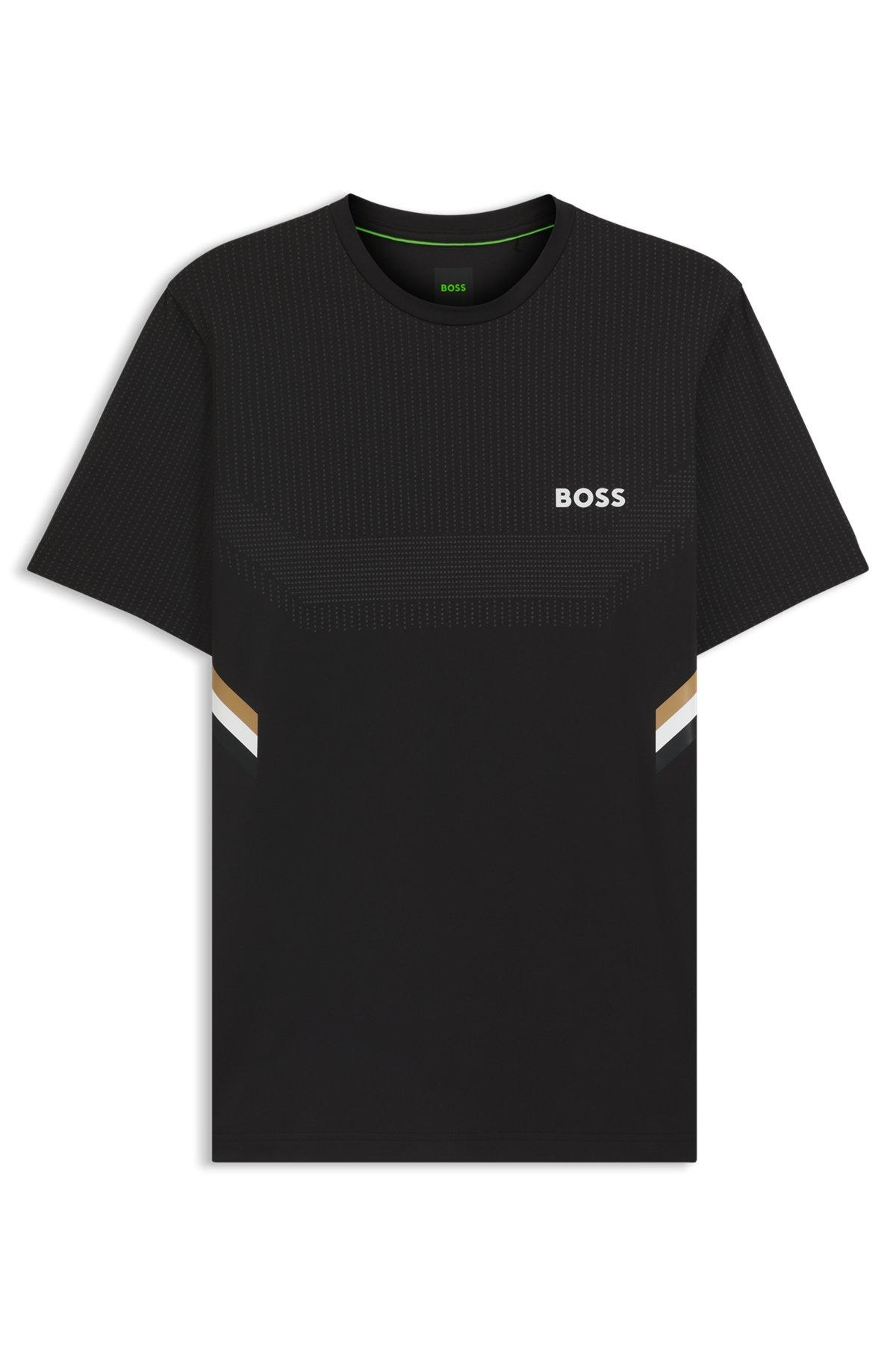 BOSS - Active slim-fit T-shirt with moisture management - Black Product Image