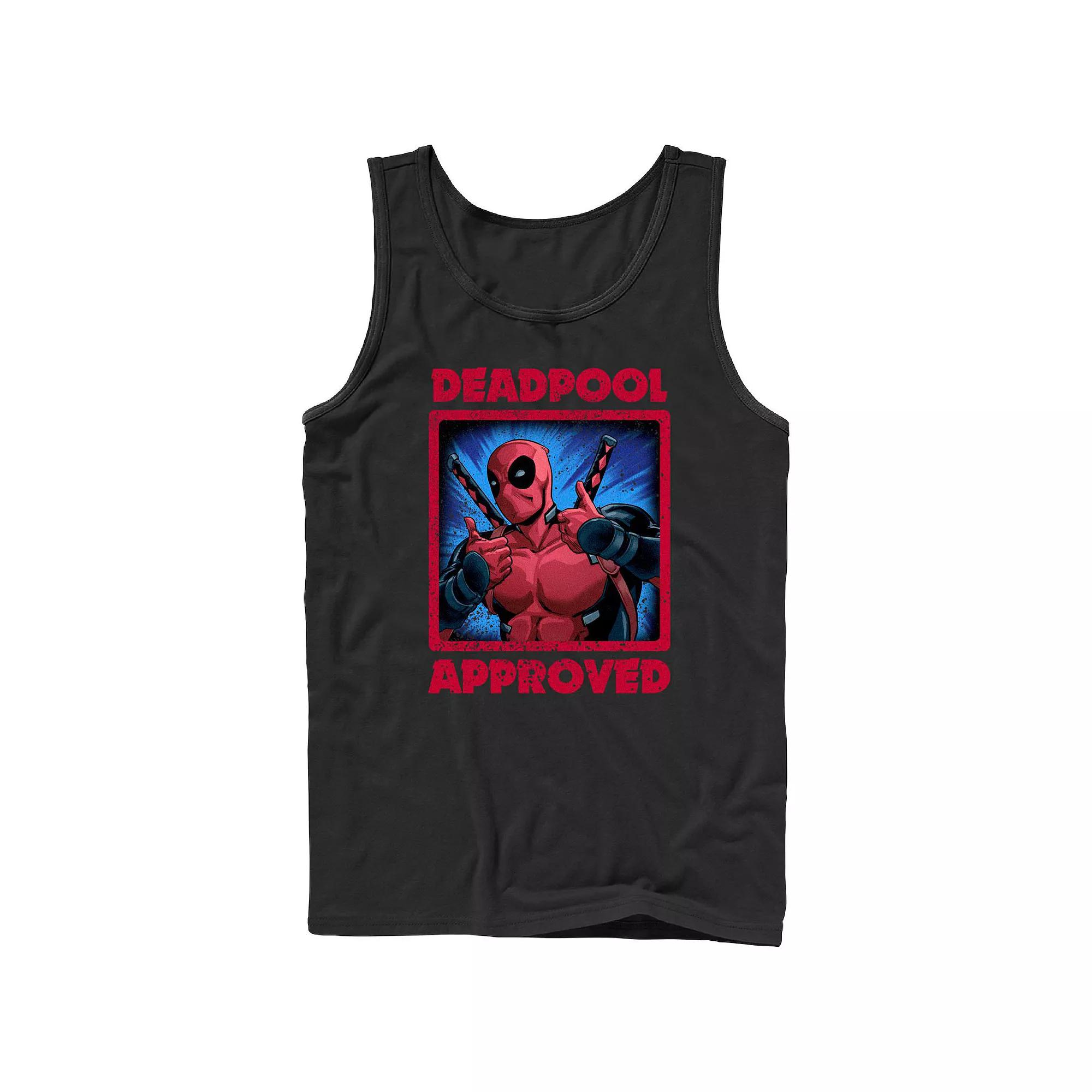 Men's Marvel Deadpool Approved Poster Graphic Tank, Size: Large, Black Product Image