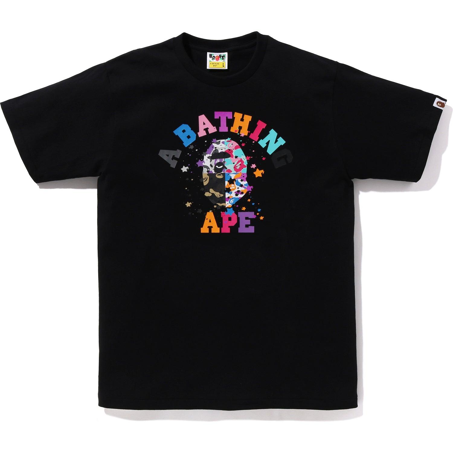 BAPE MENS US COLLEGE MULTI CAM STA T-SHIRT Male Product Image