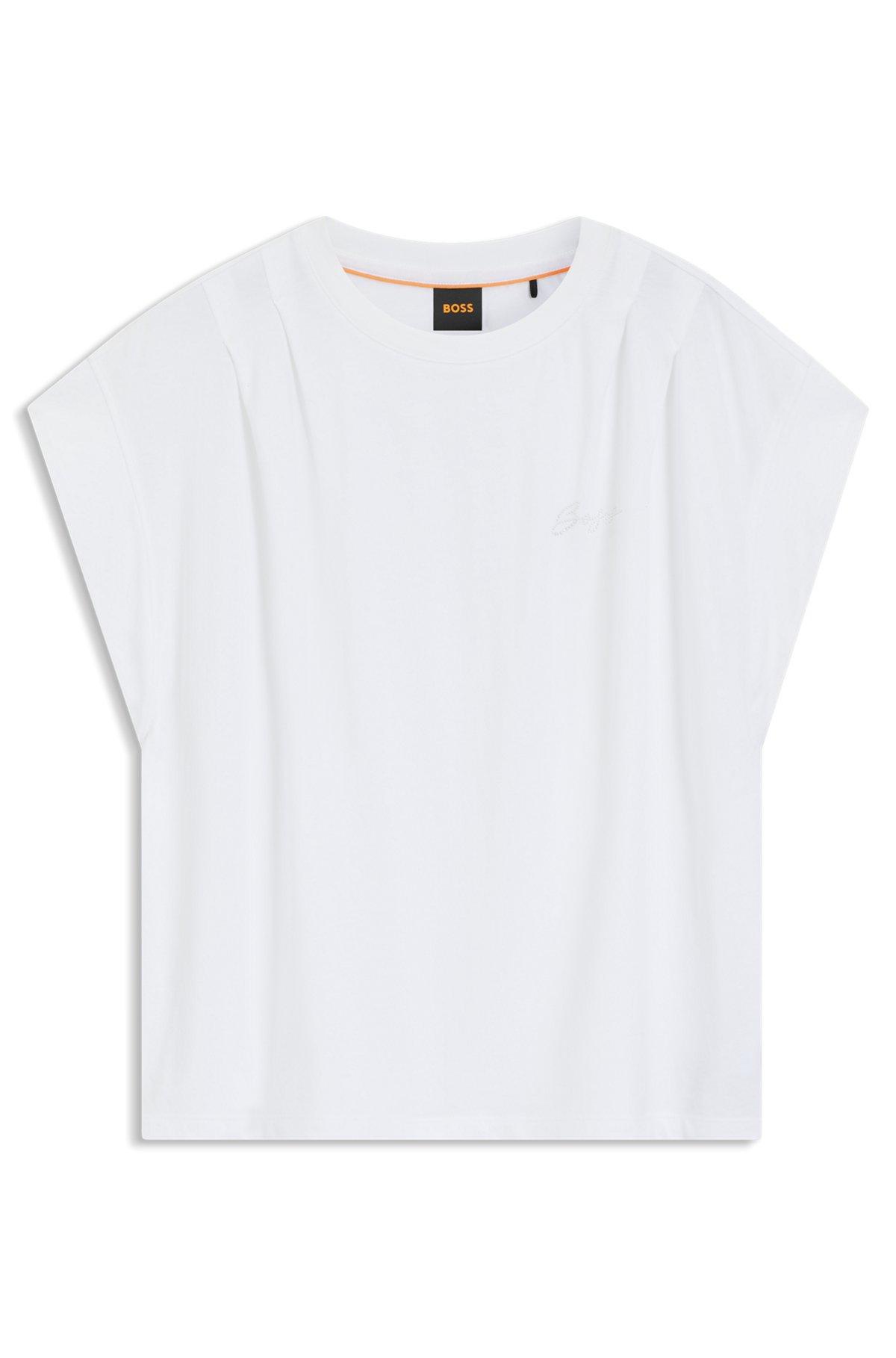 Cotton jersey T-shirt with handwritten-logo print Product Image