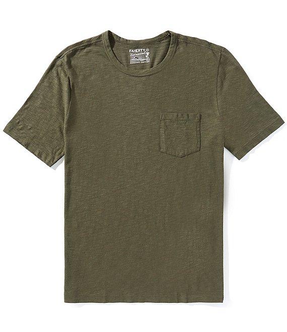 Faherty Sunwashed Organic Cotton Pocket Short Sleeve T-Shirt Product Image