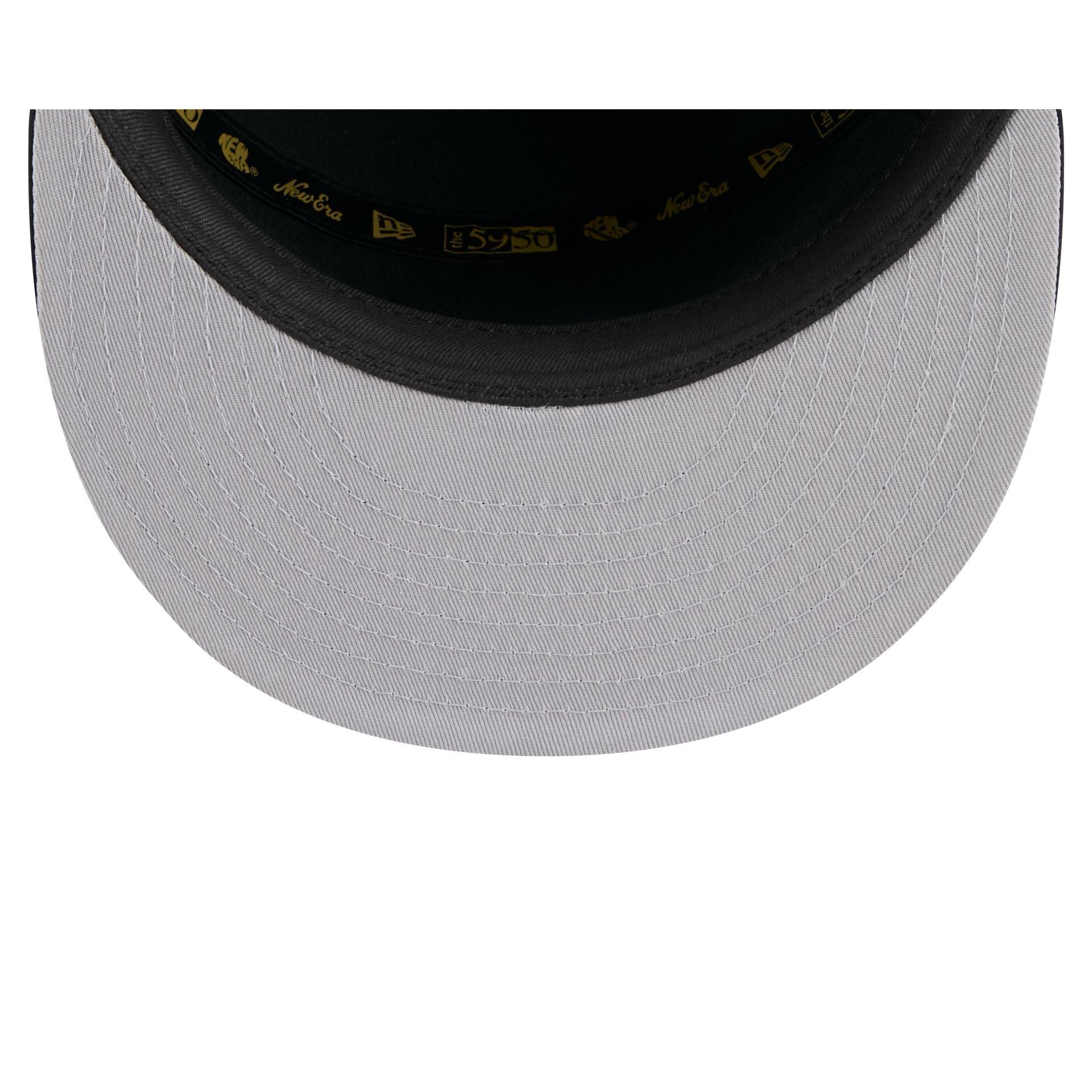 Chicago Cubs Black Poly Rope Split Panel 59FIFTY Fitted Hat Male Product Image