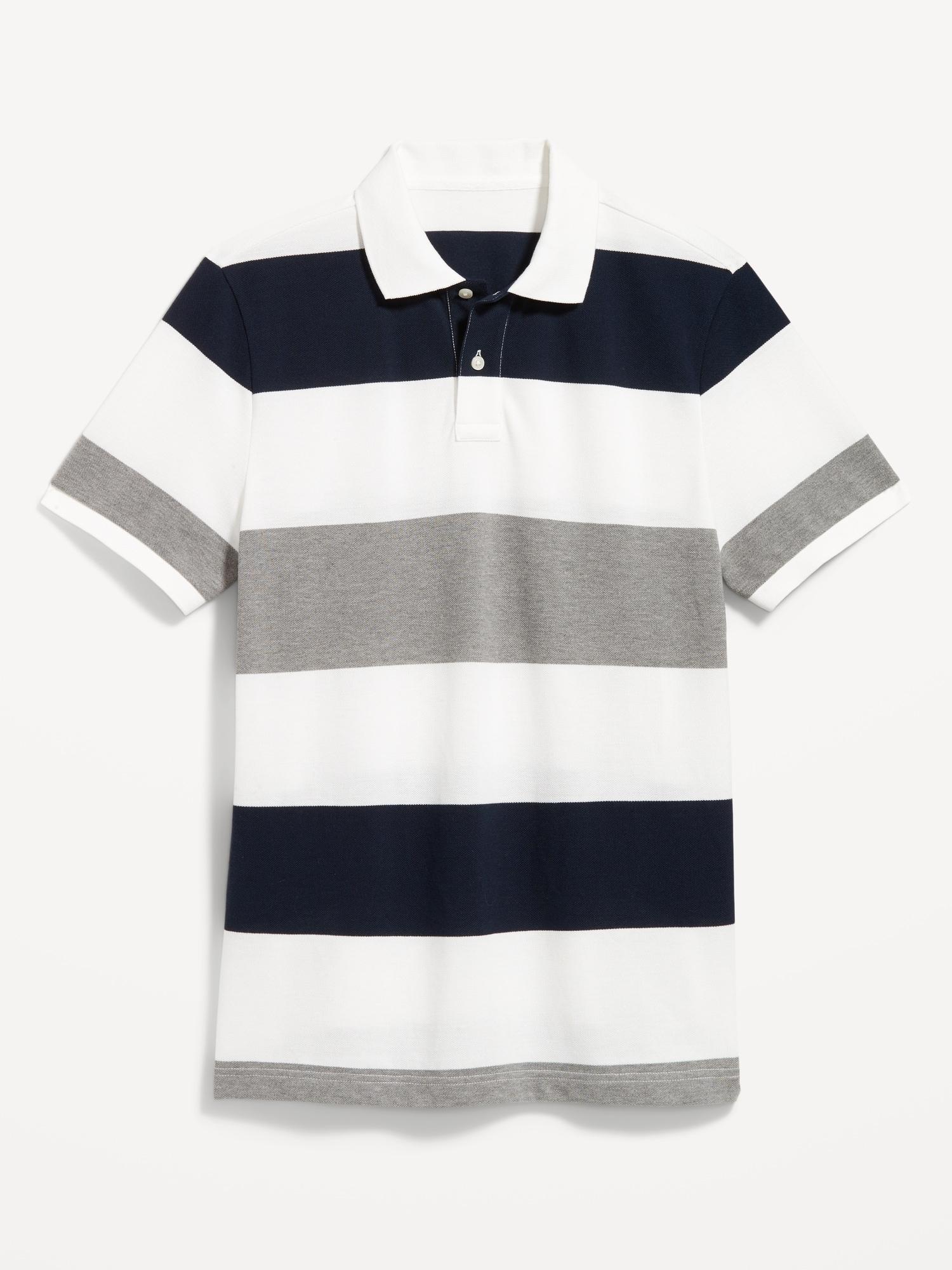 Classic Fit Striped Pique Polo Product Image