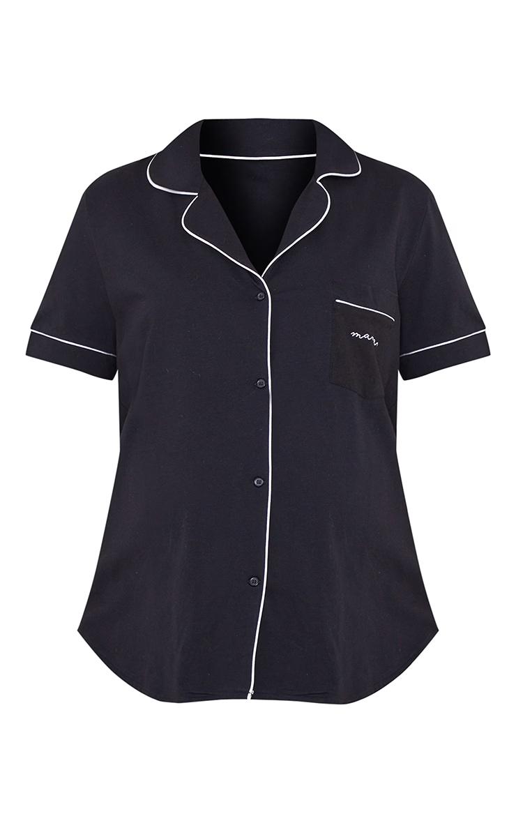 Maternity Black Mama Pj Button Top Product Image