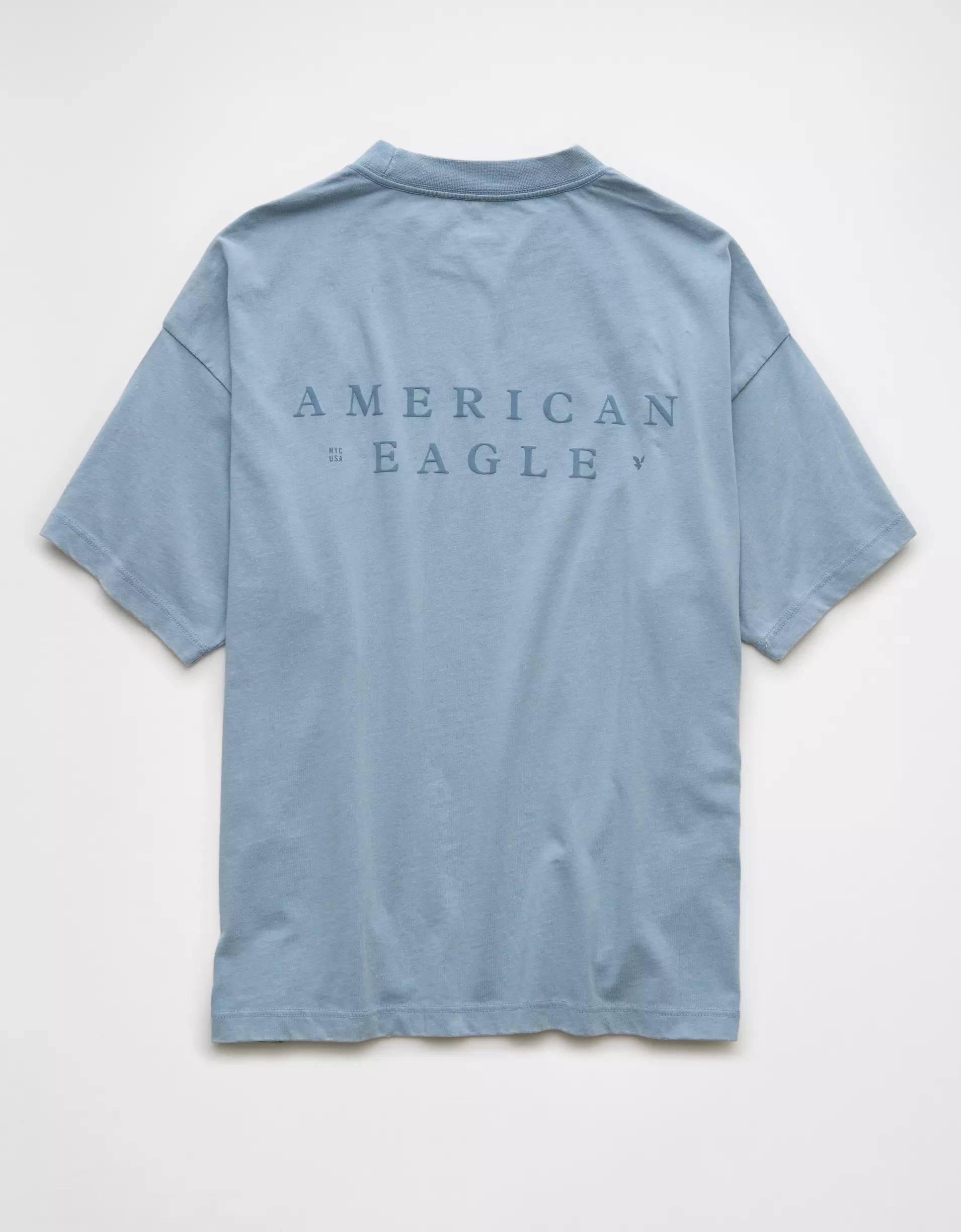 AE Laidback Luxe Heavyweight Oversized Logo Graphic T-Shirt Product Image