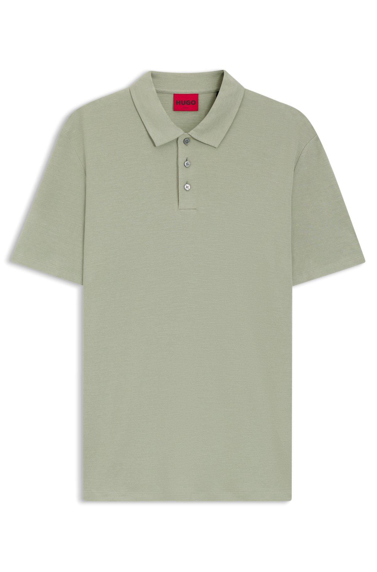 Slub-interlock polo shirt in a slim fit Product Image