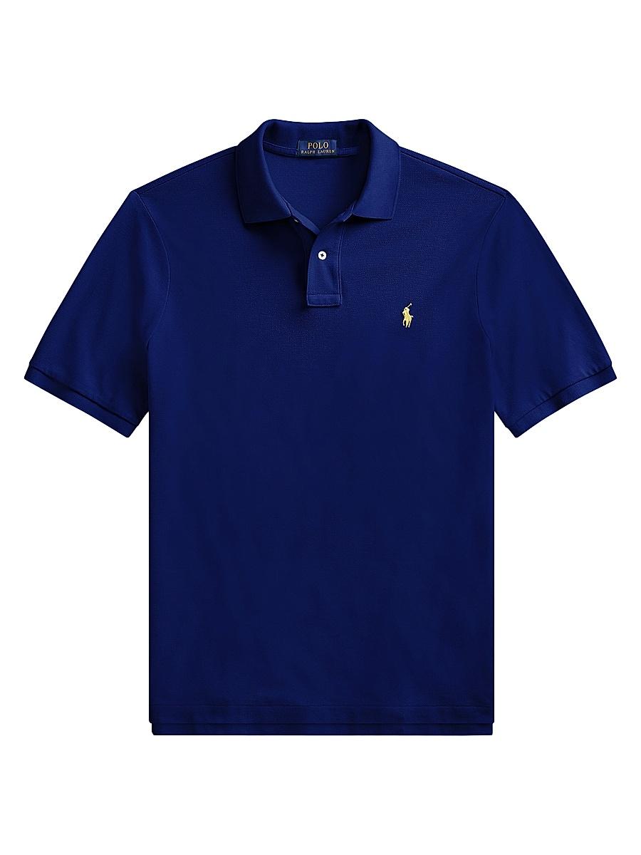Mens Cotton Mesh Classic-Fit Polo Shirt Product Image