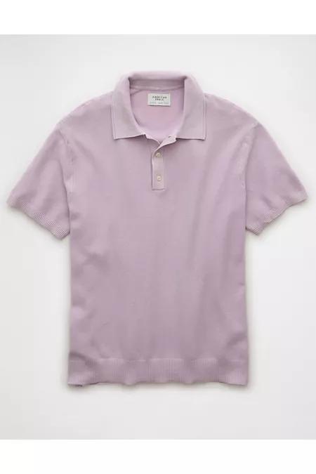 AE Weekend Washed Sweater Polo Shirt Mens Product Image